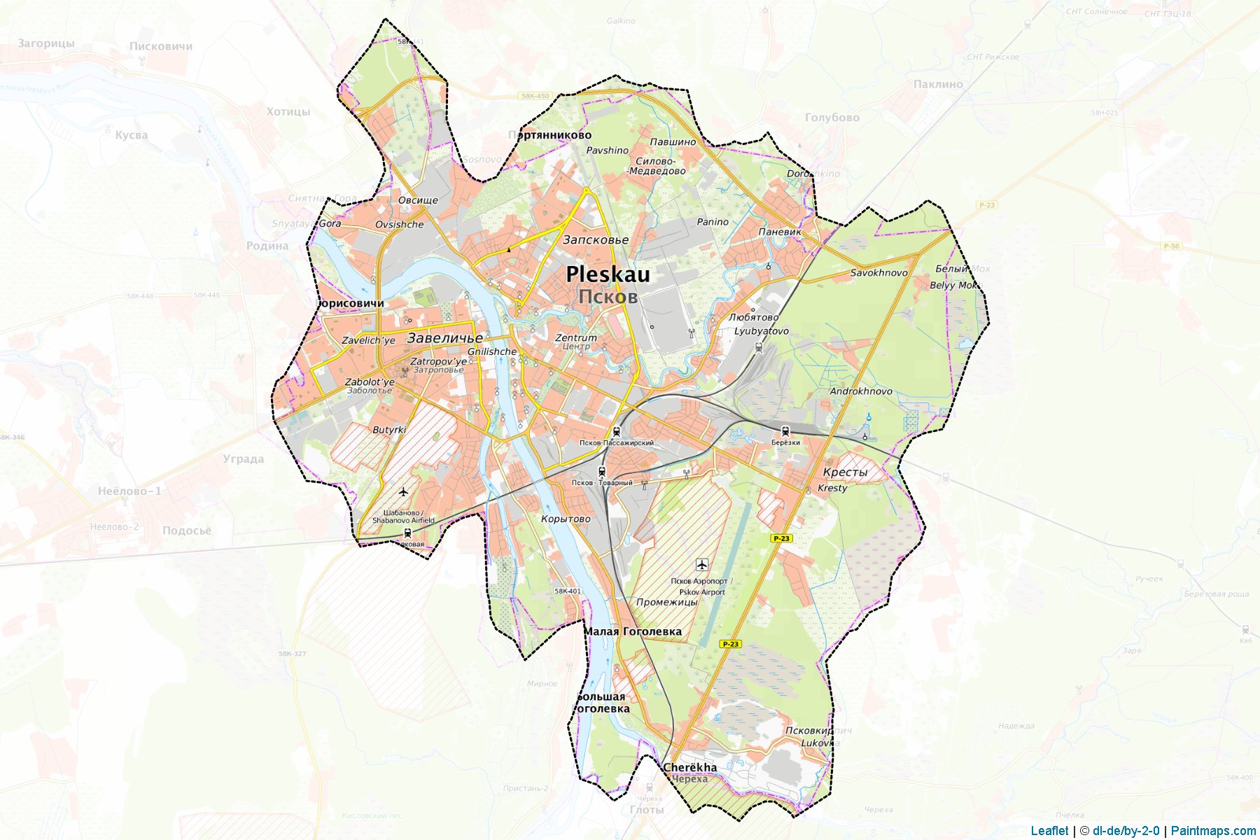 Pskov (Pskov) Map Cropping Samples-1