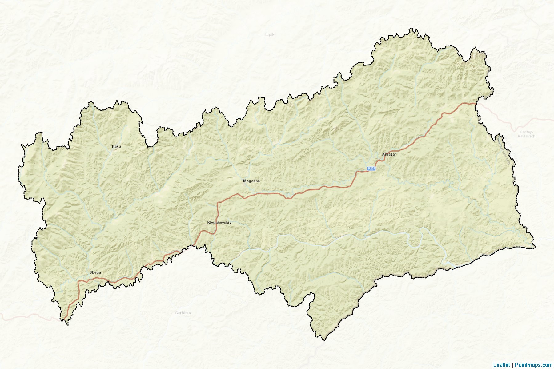 Muestras de recorte de mapas Mogochinskiy (Zabaykalsky)-2