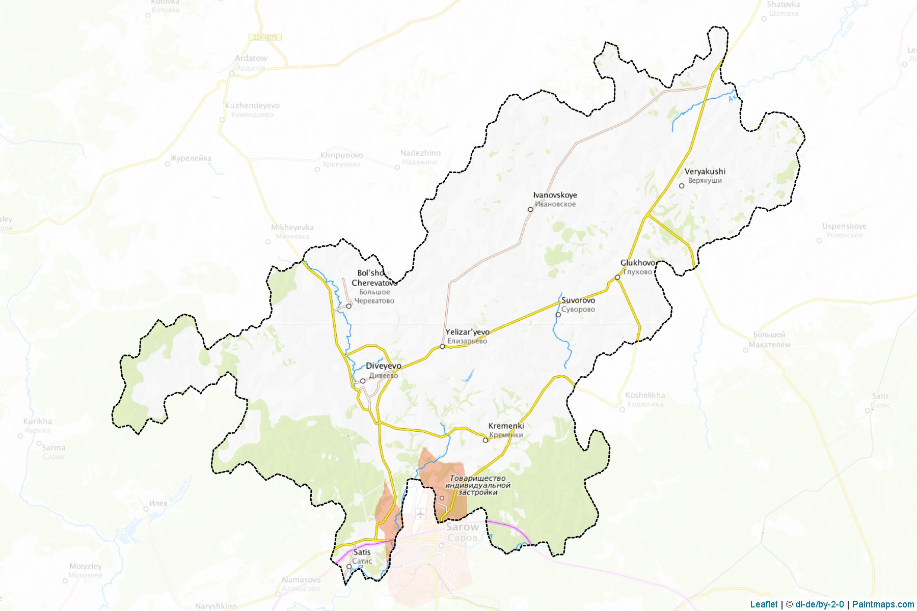 Diveevskiy (Nizhny Novgorod) Map Cropping Samples-1