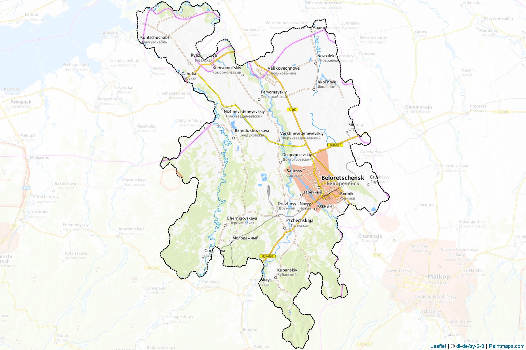 Belorechenskiy (Krasnodar) Map Cropping Samples-1