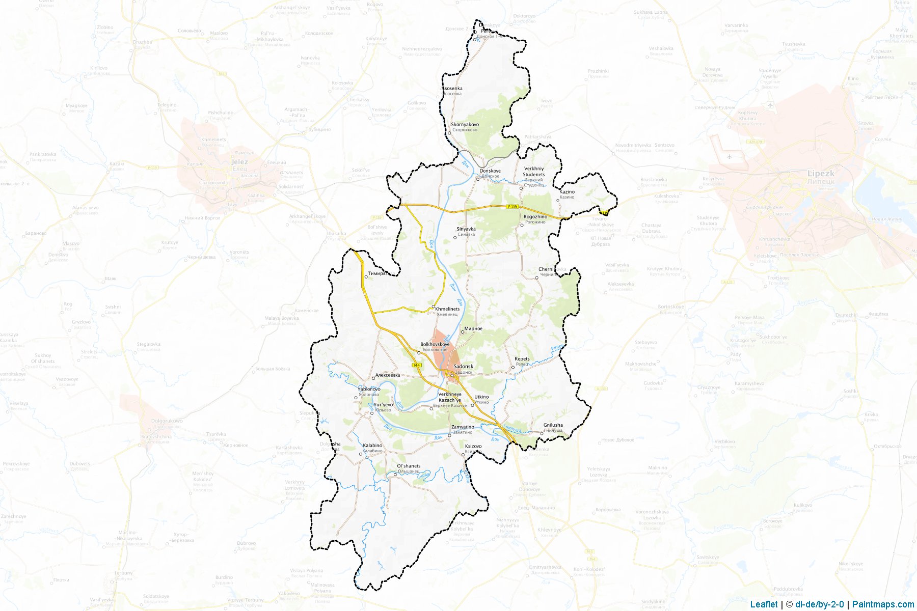 Muestras de recorte de mapas Zadonskiy (Lipetsk)-1