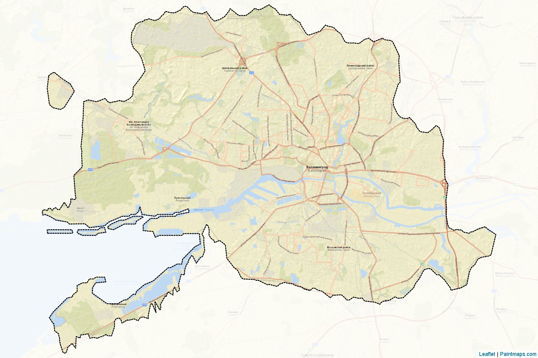 Muestras de recorte de mapas Kaliningrad (Kaliningrad)-2