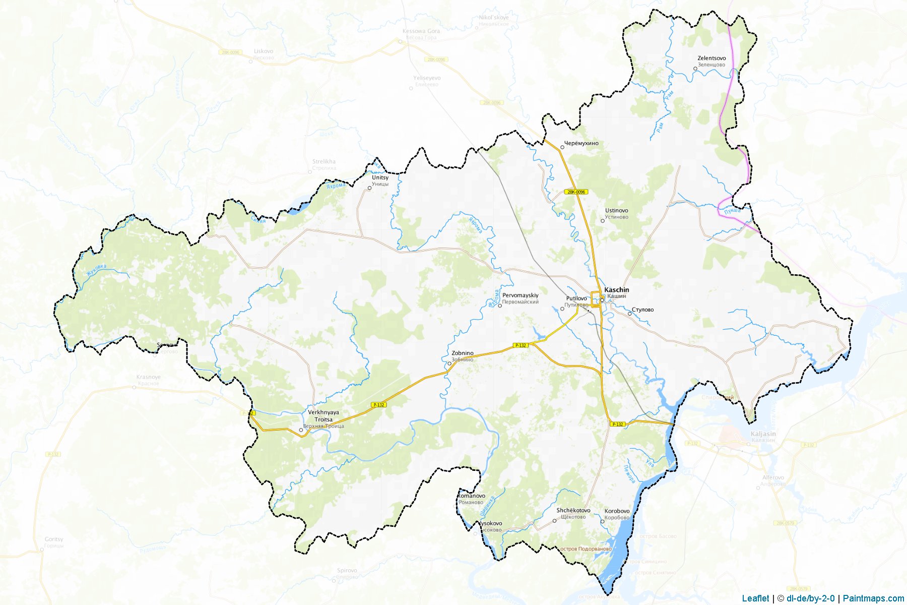 Muestras de recorte de mapas Kashinskiy (Tver)-1