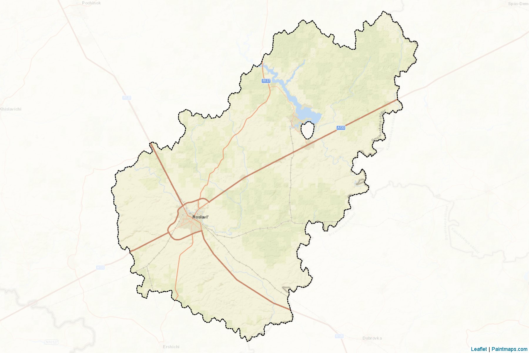 Muestras de recorte de mapas Roslavl'skiy (Smolensk)-2