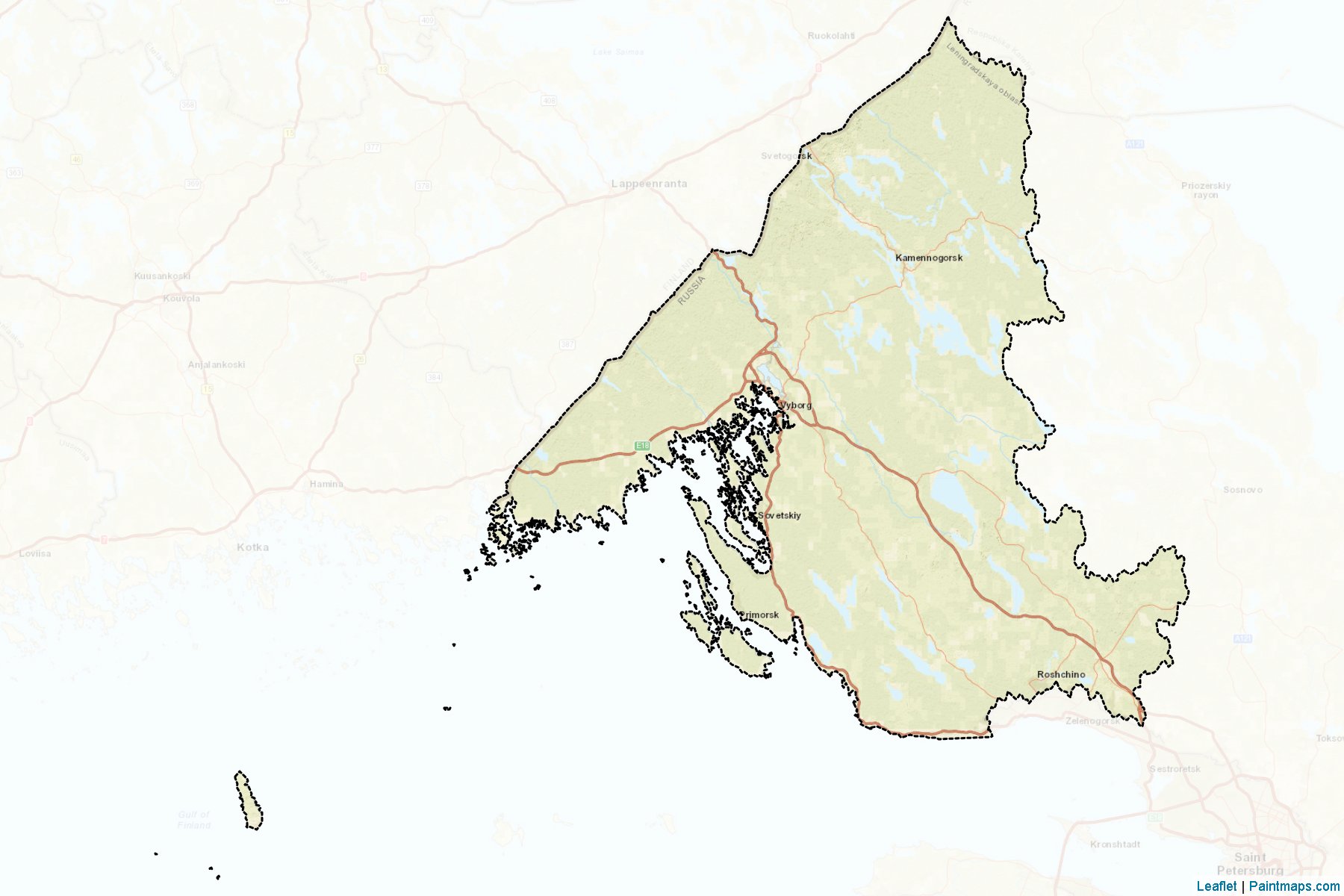 Muestras de recorte de mapas Vyborgskiy (Leningrad)-2