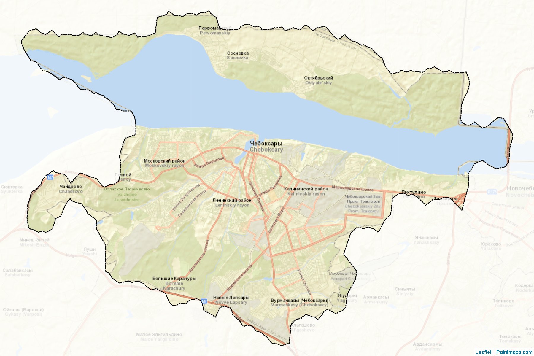 Cheboksary (Chuvash) Map Cropping Samples-2