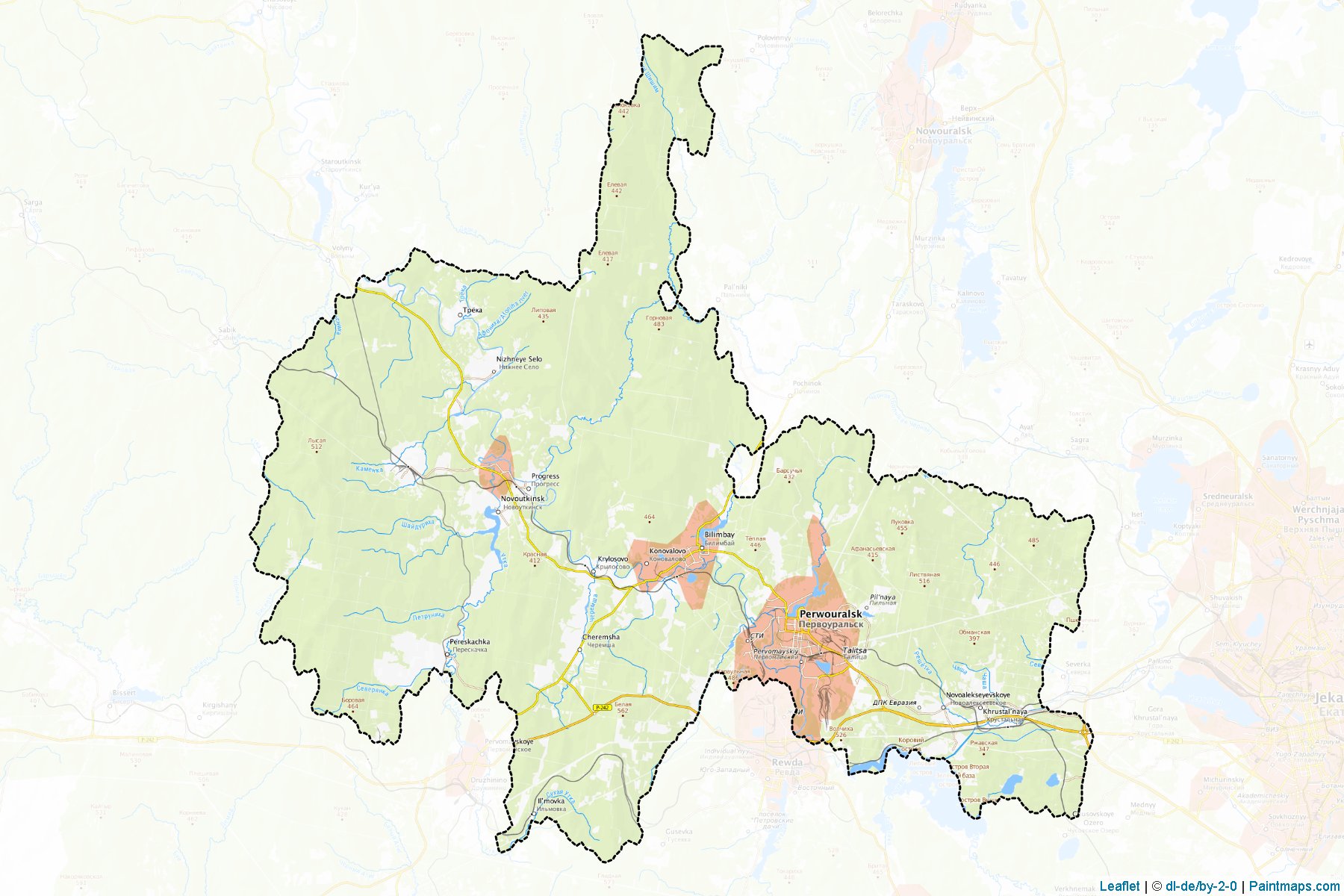 Pervoural'sk (Sverdlovsk) Map Cropping Samples-1