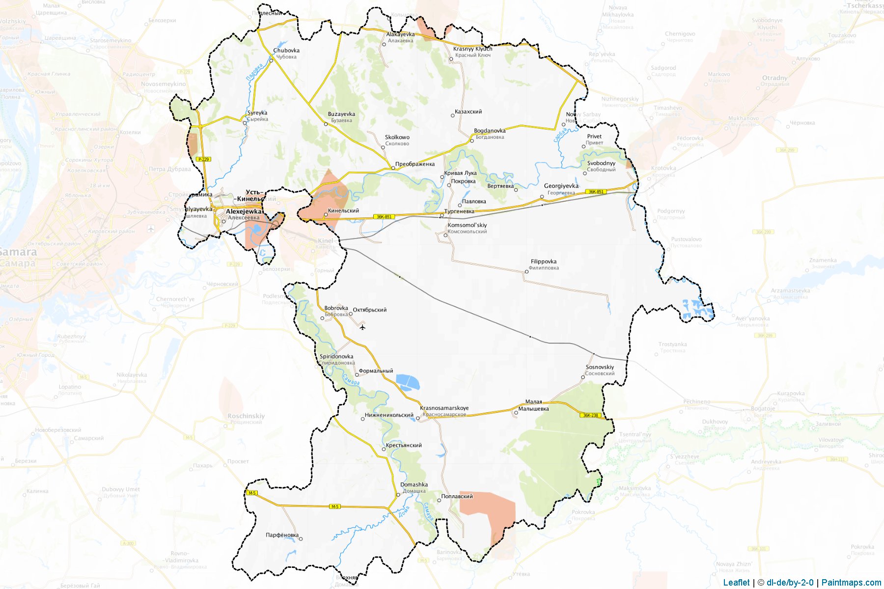 Kinel'skiy (Samara) Map Cropping Samples-1