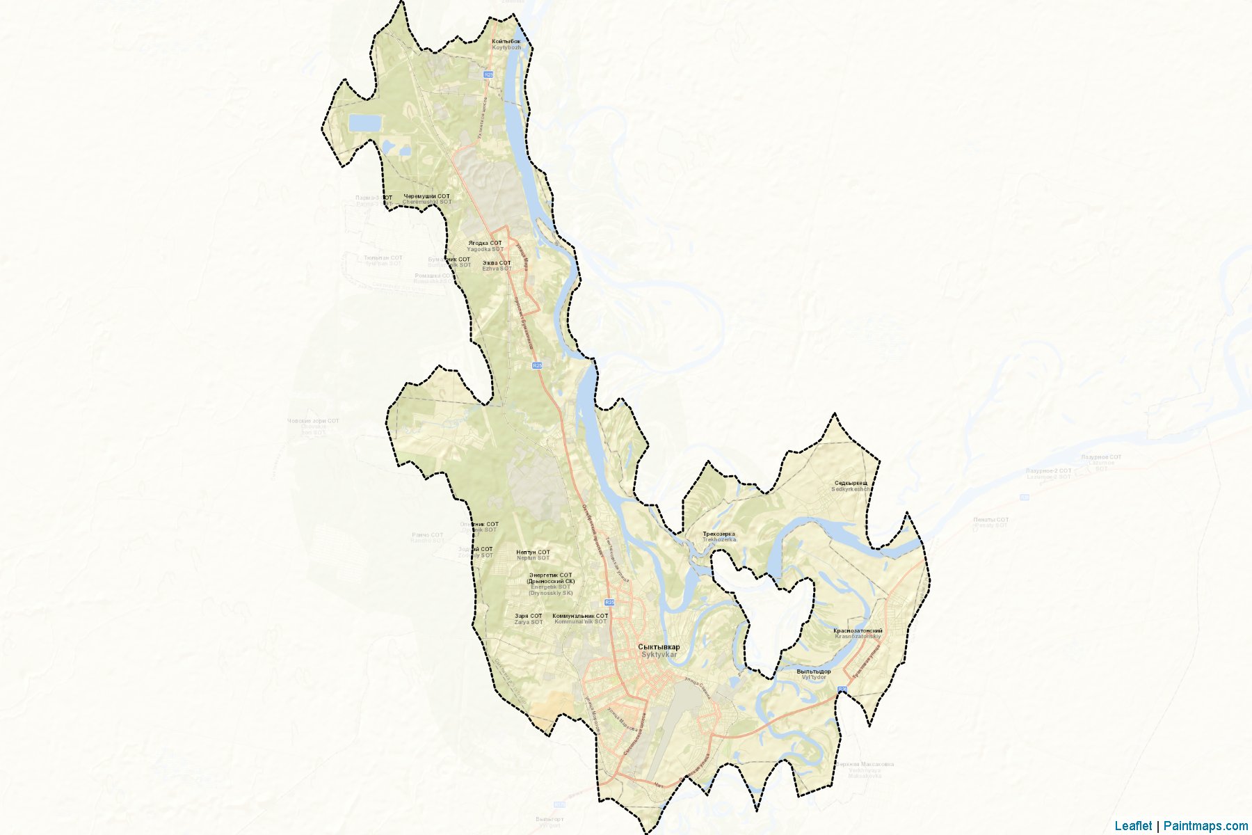 Muestras de recorte de mapas Syktyvkar (Komi)-2