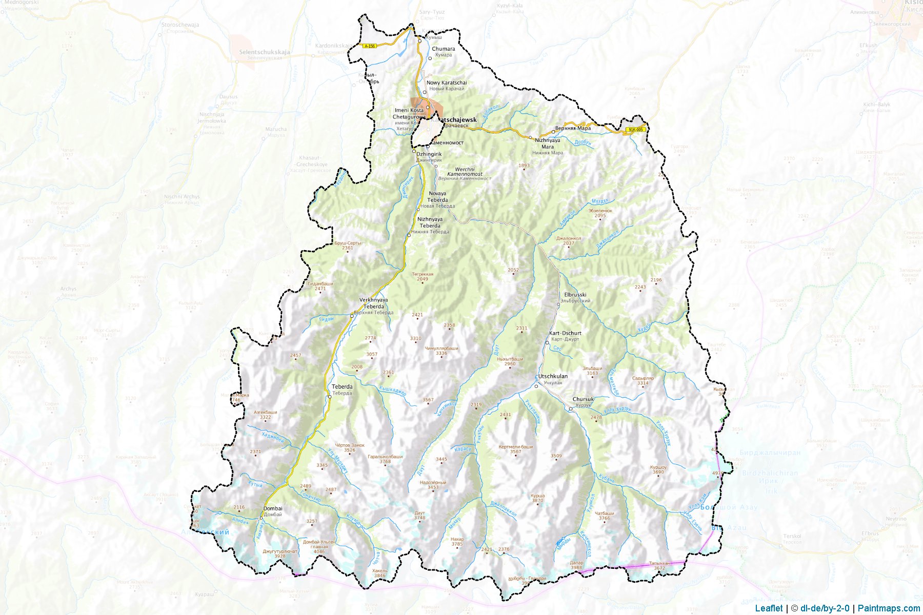 Karachaevskiy (Karachay-Cherkess) Map Cropping Samples-1