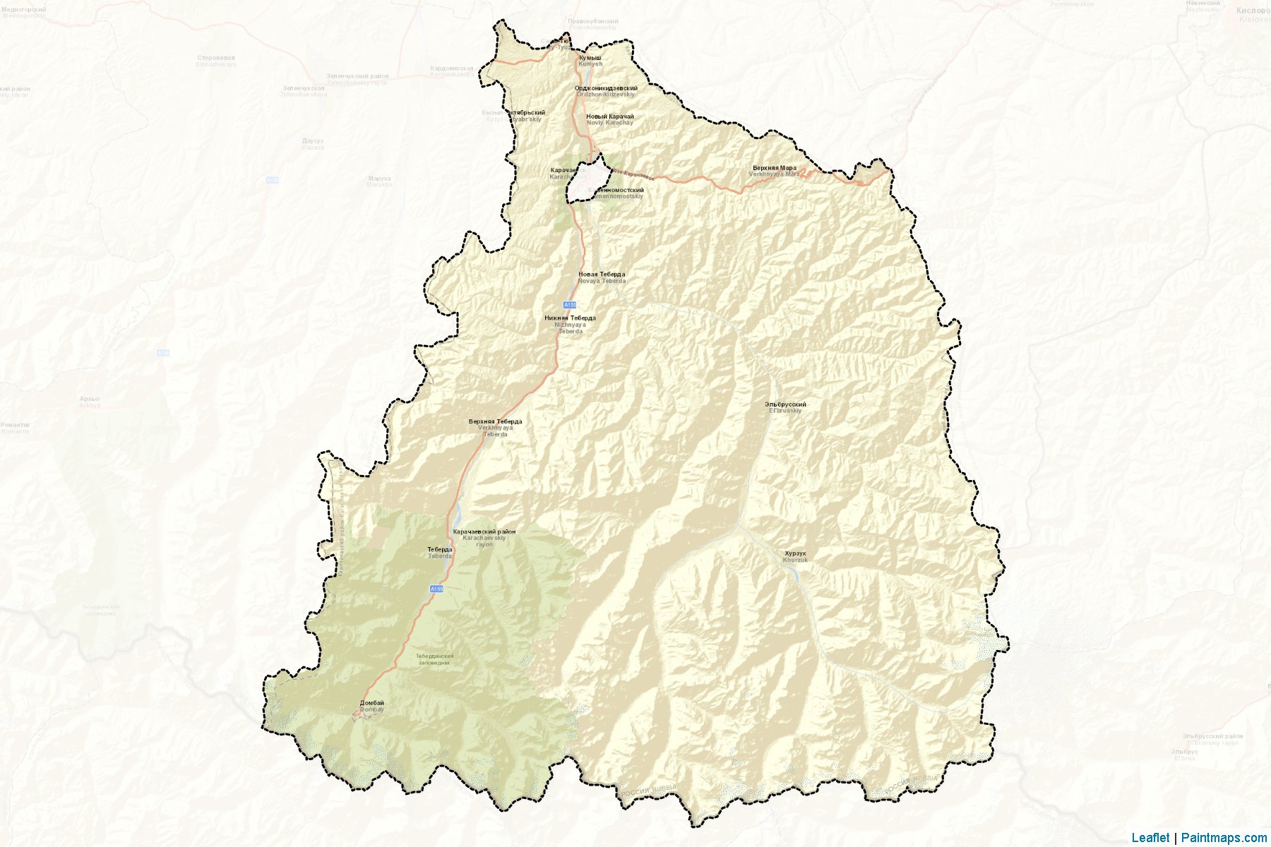 Karachaevskiy (Karachay-Cherkess) Map Cropping Samples-2