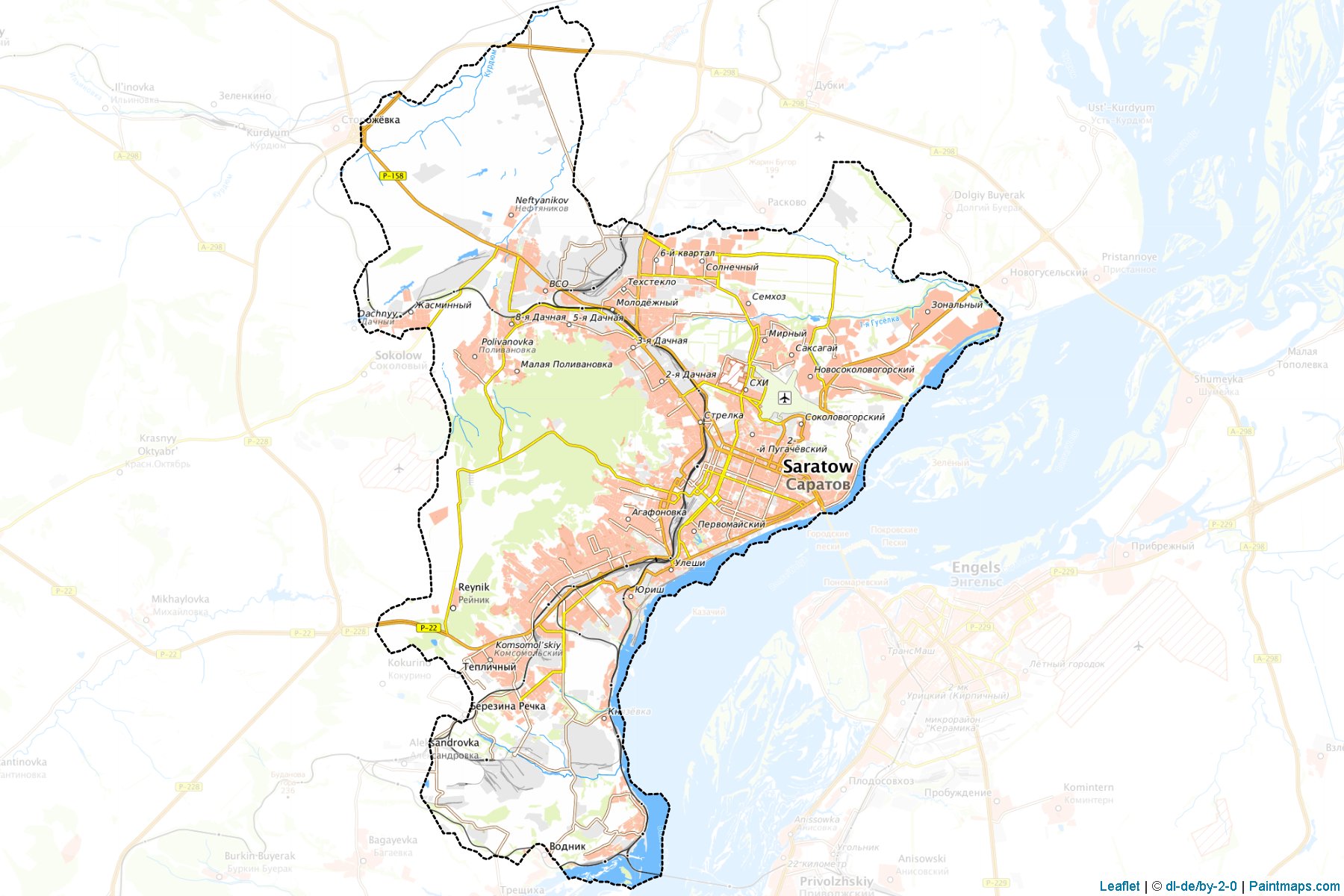 Saratov (Saratov) Map Cropping Samples-1