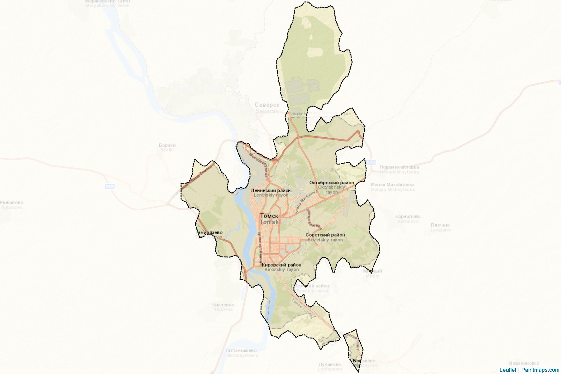 Tomsk (Tomsk) Map Cropping Samples-2