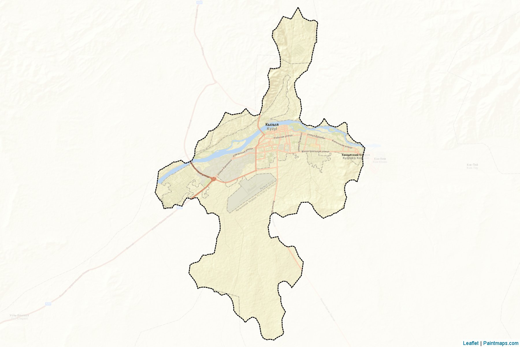 Kyzyl (Tuva) Map Cropping Samples-2