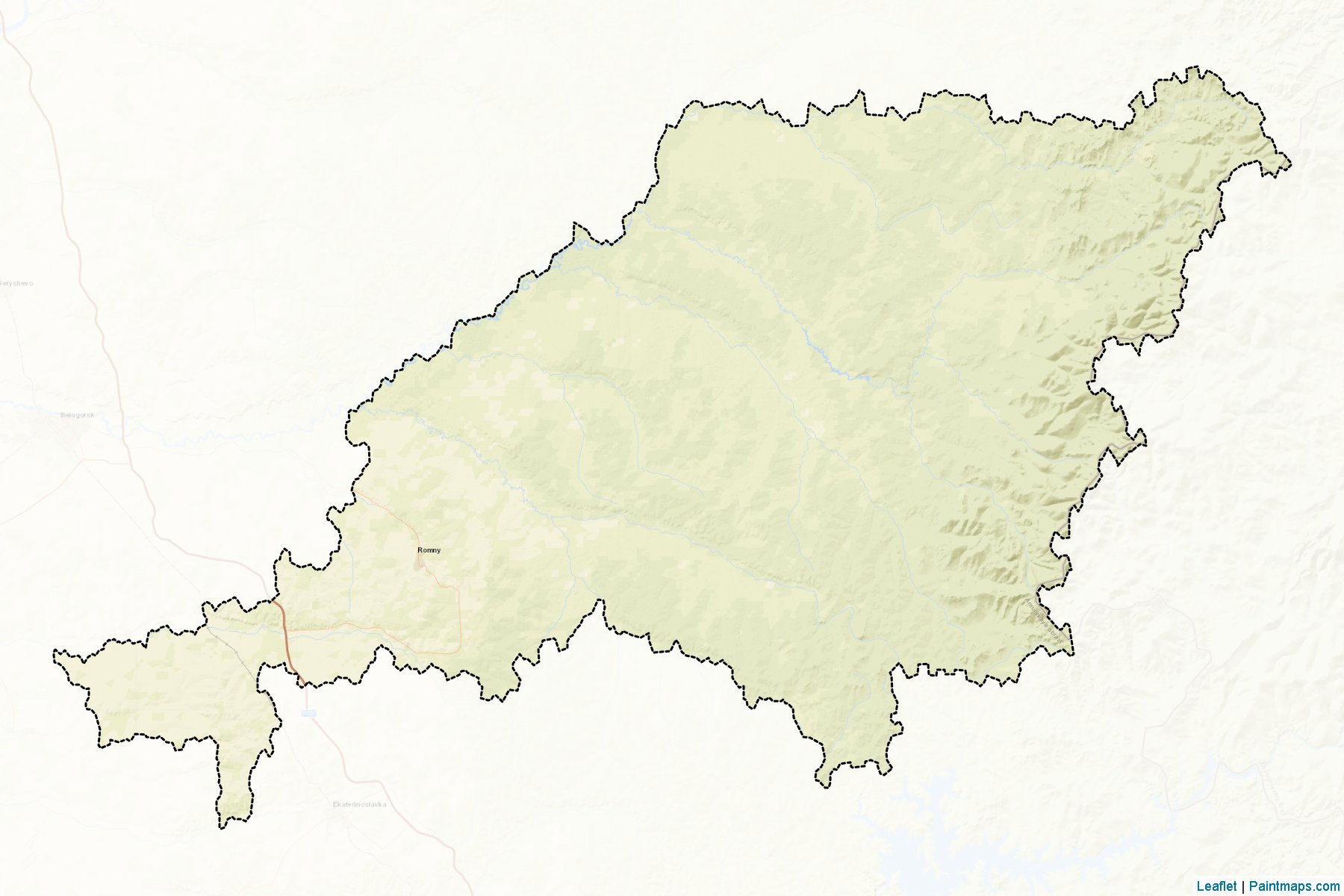 Muestras de recorte de mapas Romnenskiy (Amur)-2