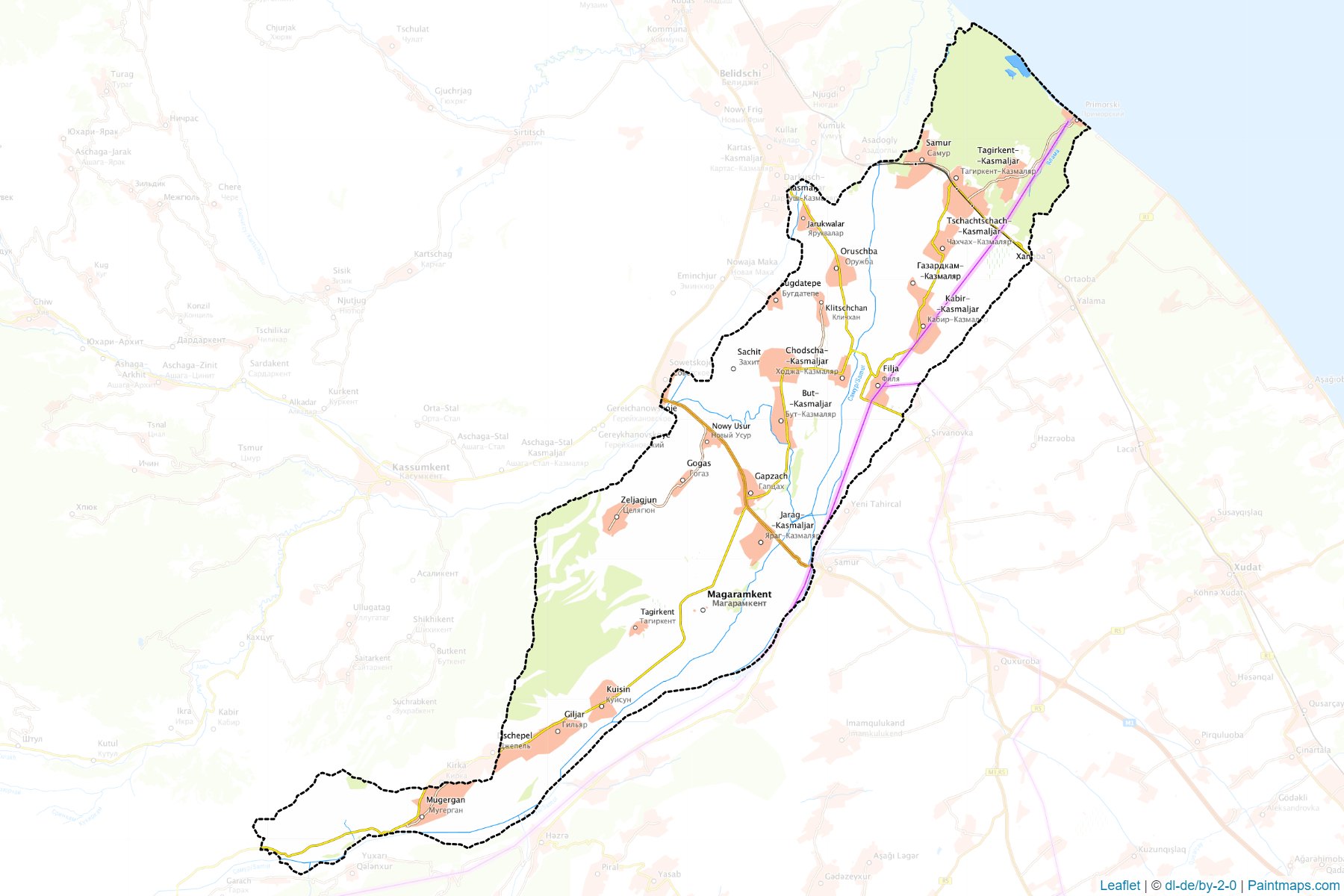 Magaramkentskiy (Dagestan) Map Cropping Samples-1