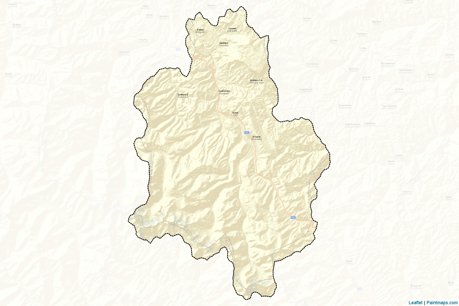 Kulinskiy (Dagestan) Map Cropping Samples-2