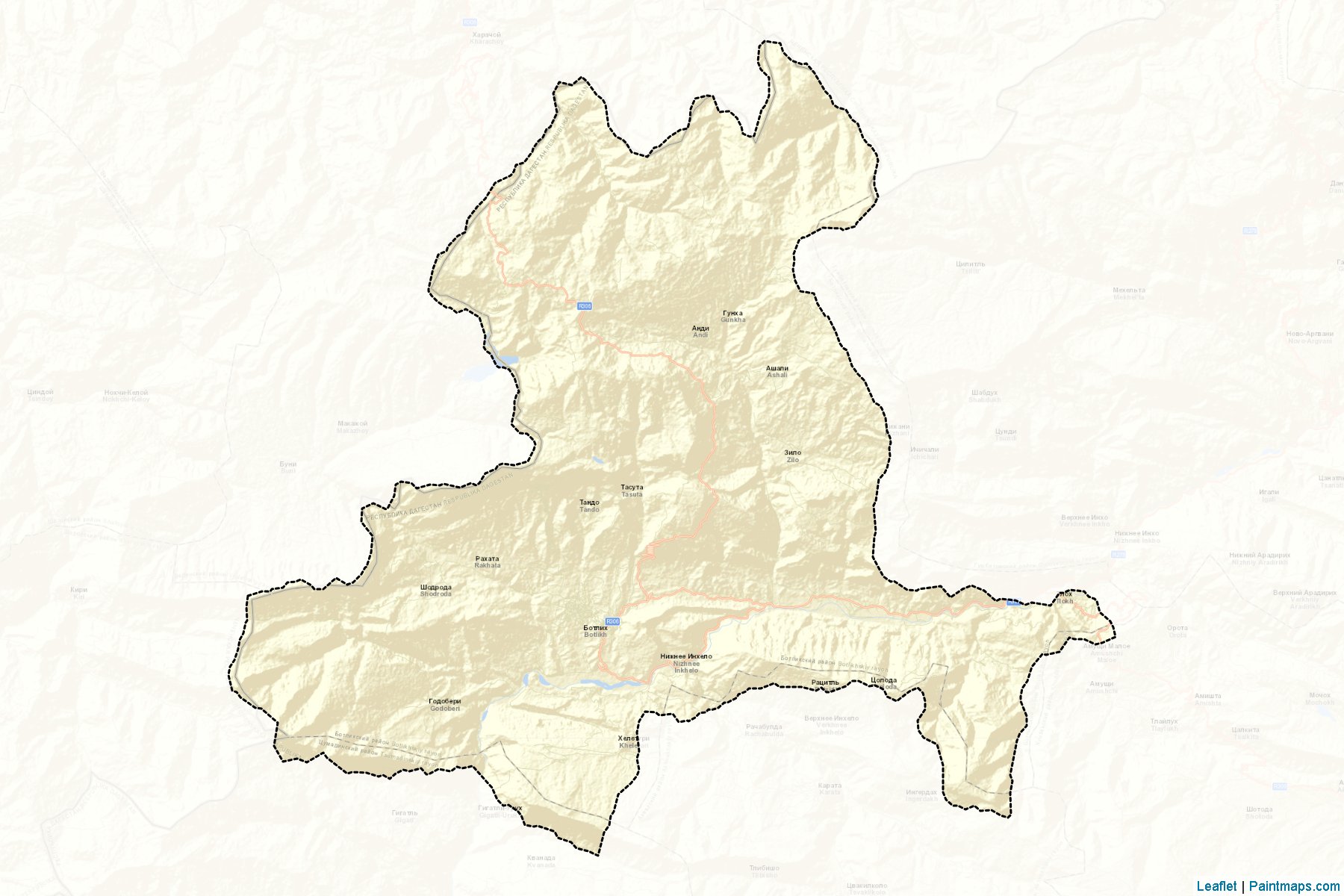 Botlikhskiy (Dagestan) Map Cropping Samples-2