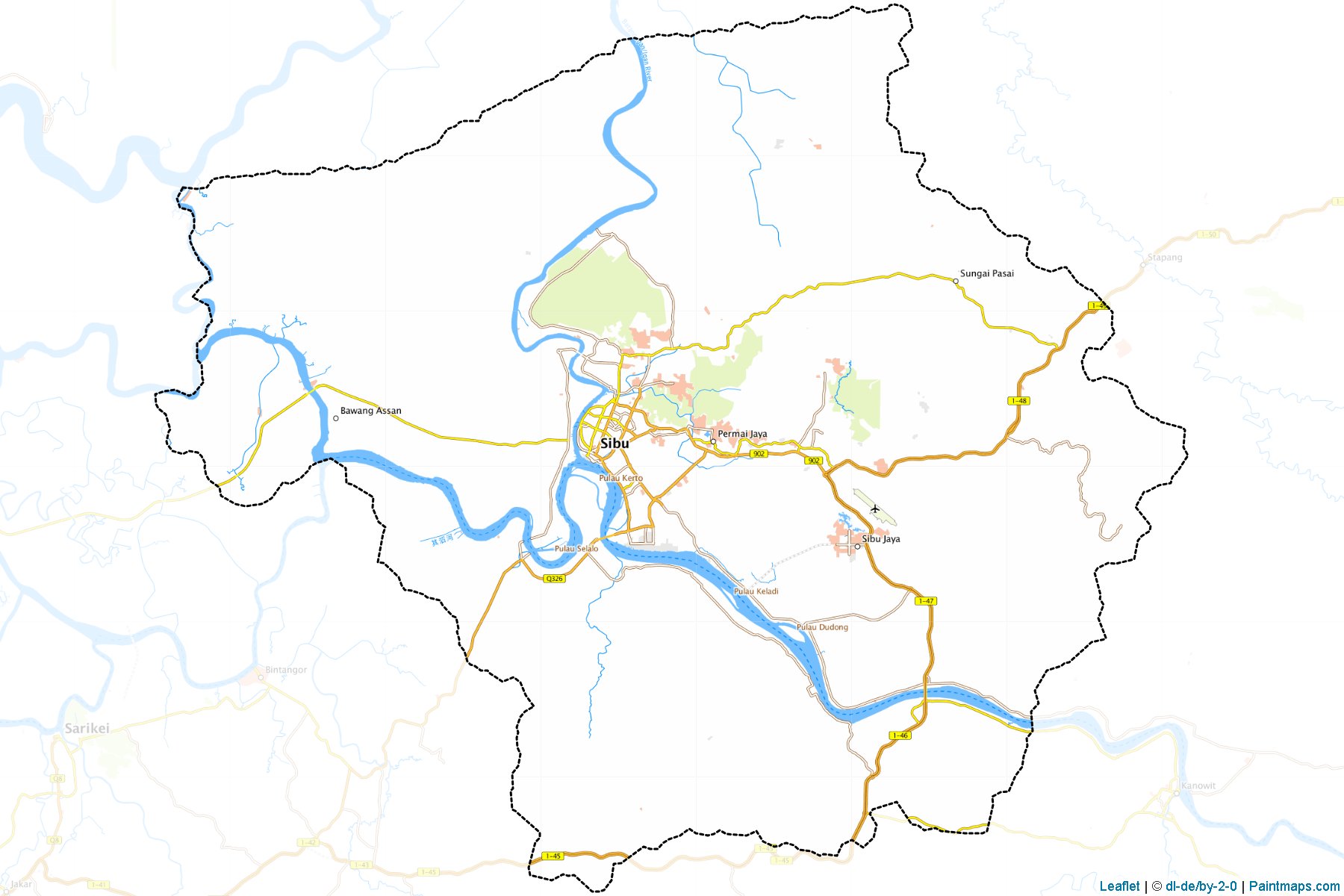 Sibu (Sarawak) Map Cropping Samples-1