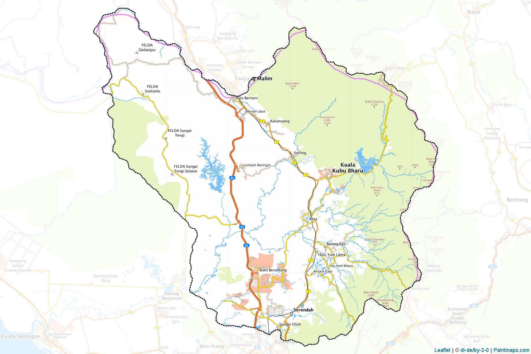 Ulu Selangor (Selangor) Map Cropping Samples-1