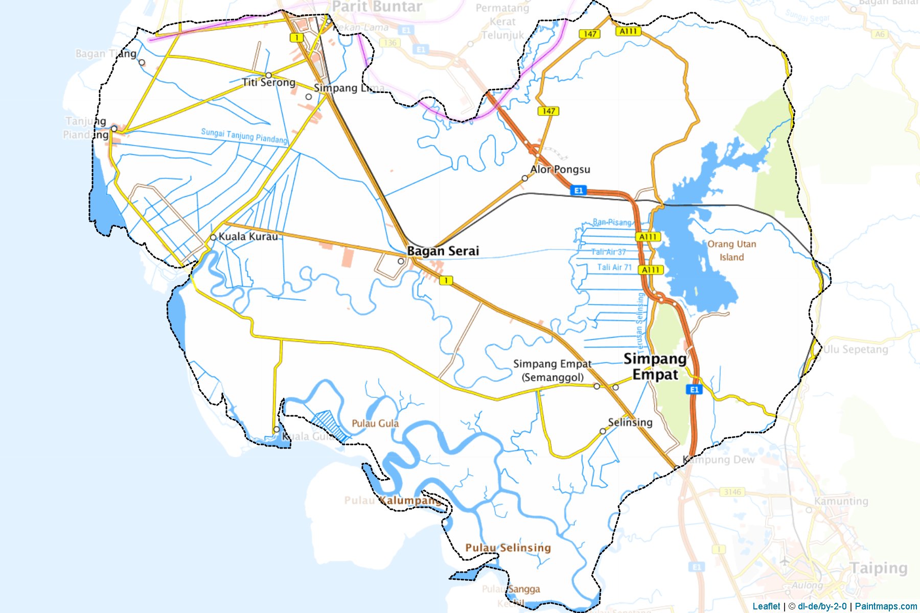 Muestras de recorte de mapas Kerian (Perak)-1