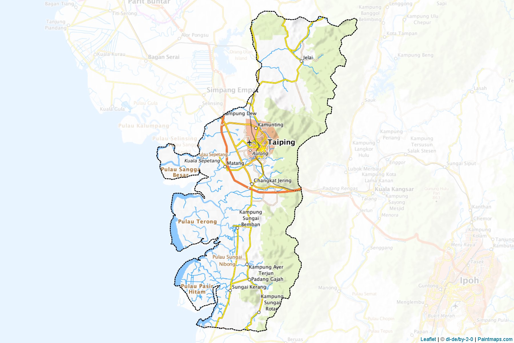 Muestras de recorte de mapas Larut and Matang (Perak)-1