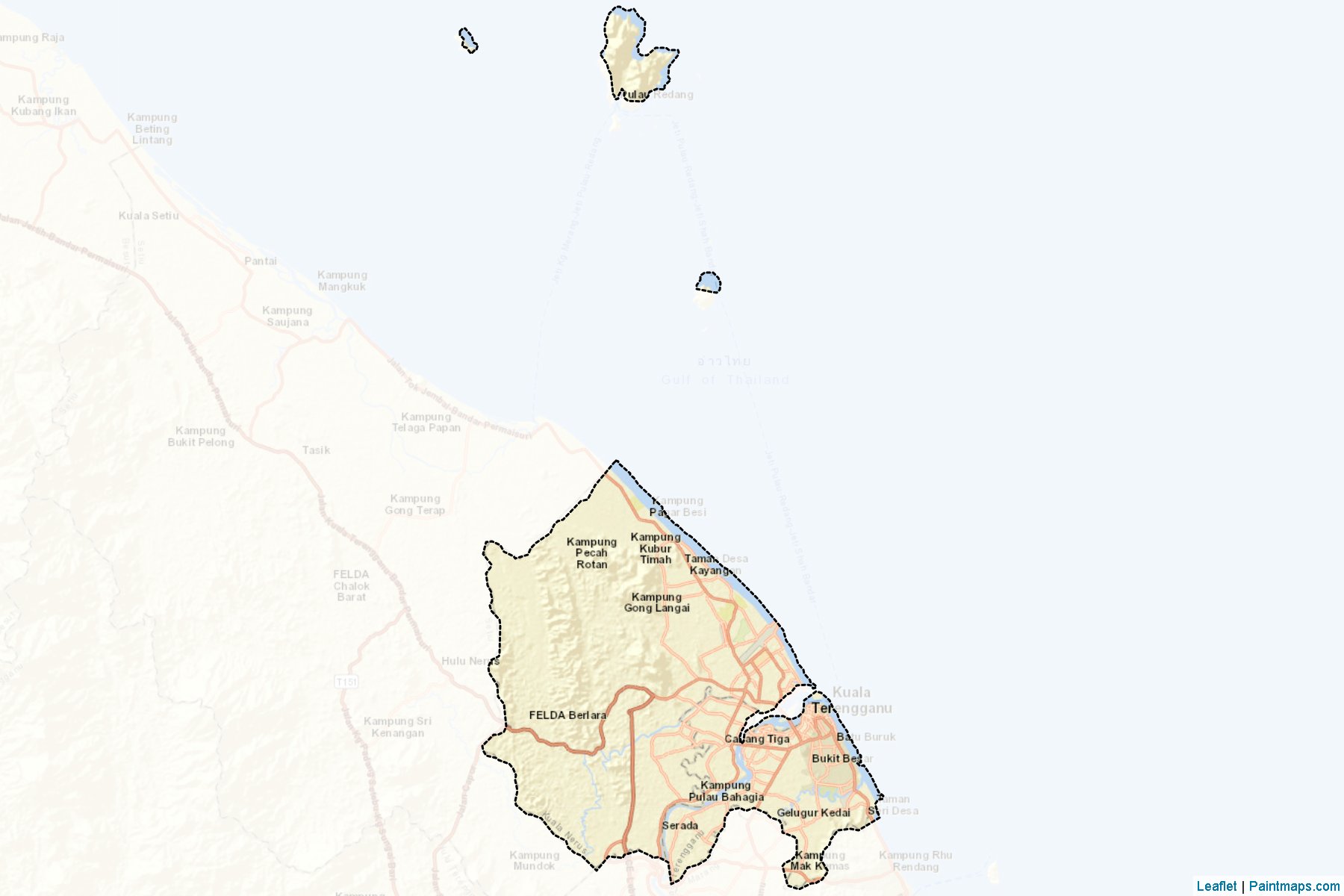 Muestras de recorte de mapas Kuala Terengganu (Trengganu)-2