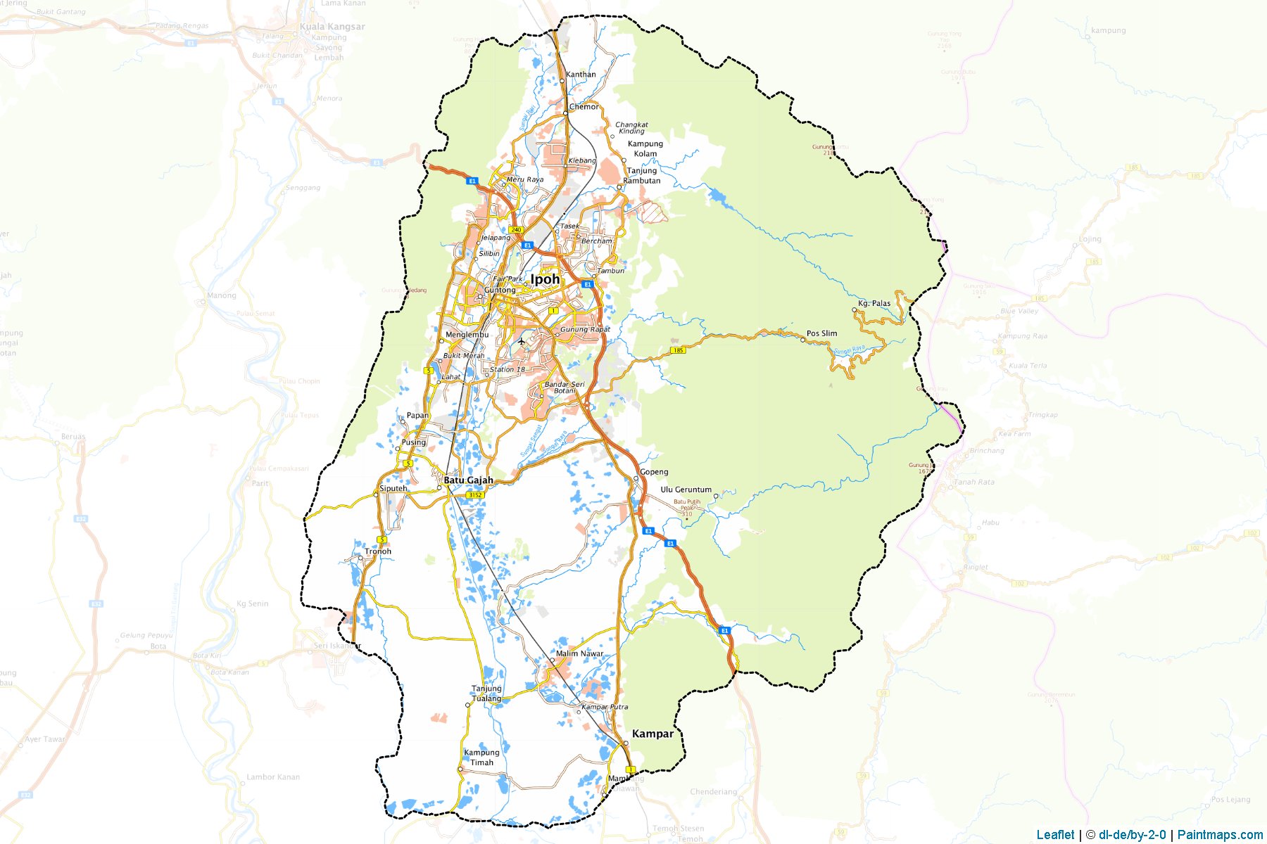 Muestras de recorte de mapas Kinta (Perak)-1