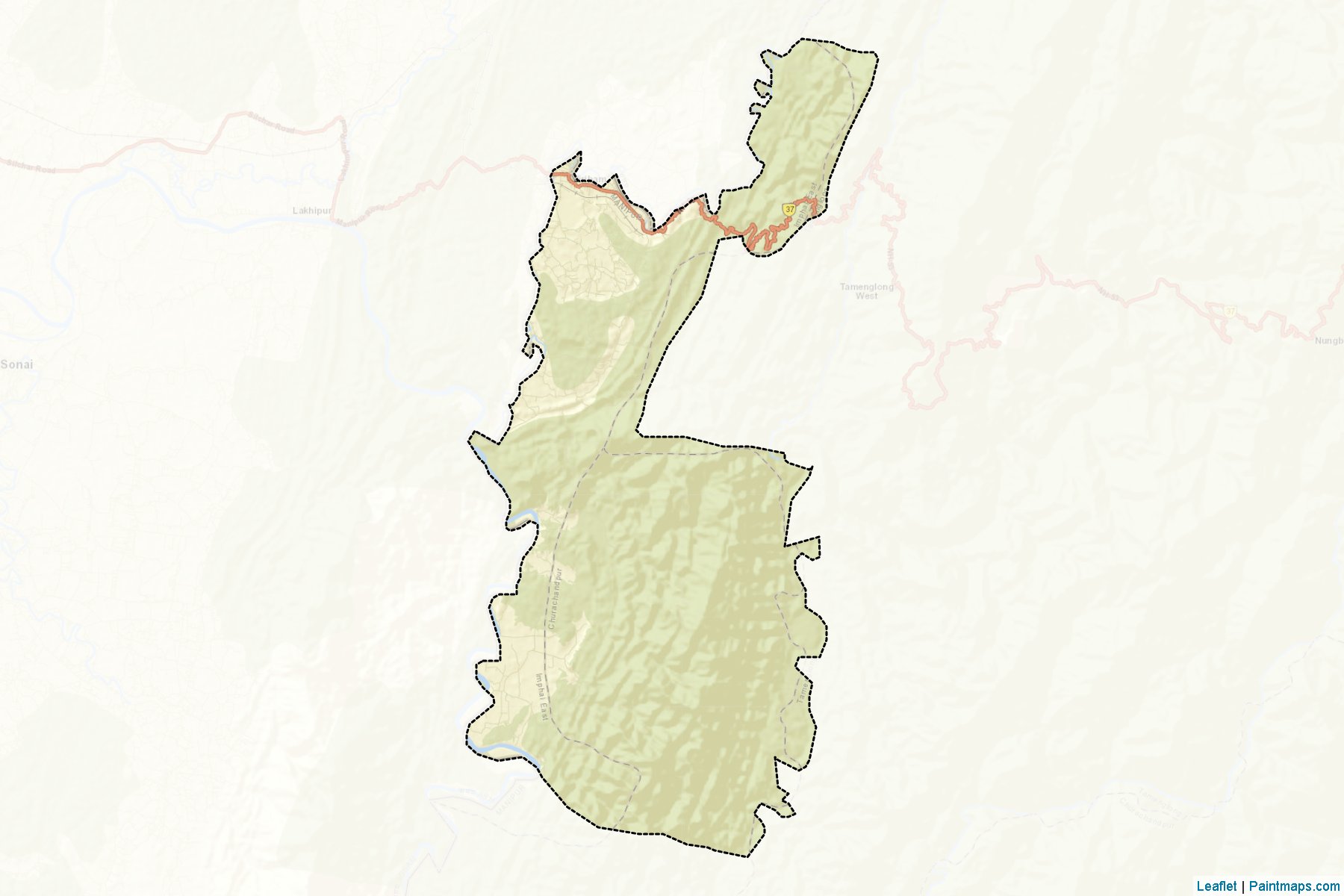 Churachandpur (Manipur) Map Cropping Samples-2