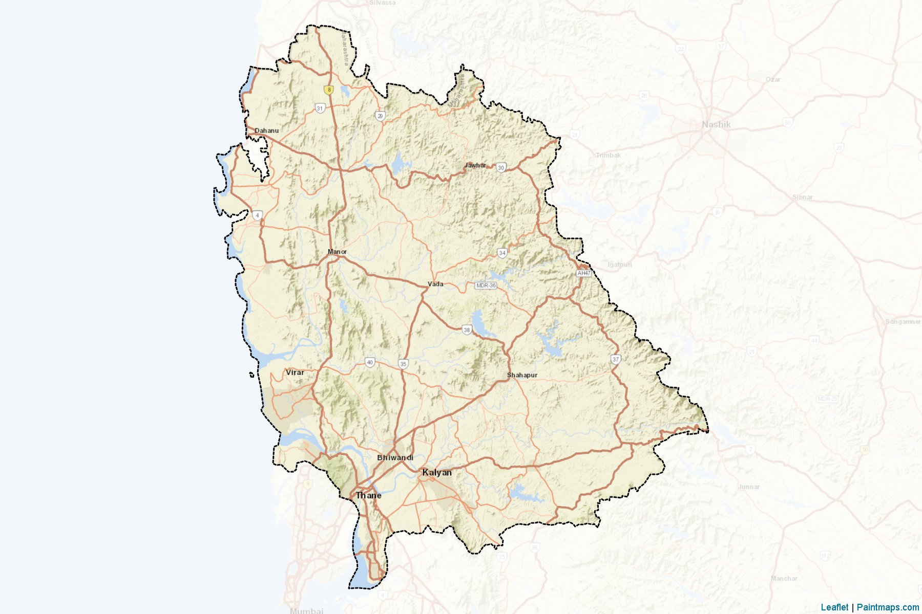 Thane (Maharashtra) Map Cropping Samples-2