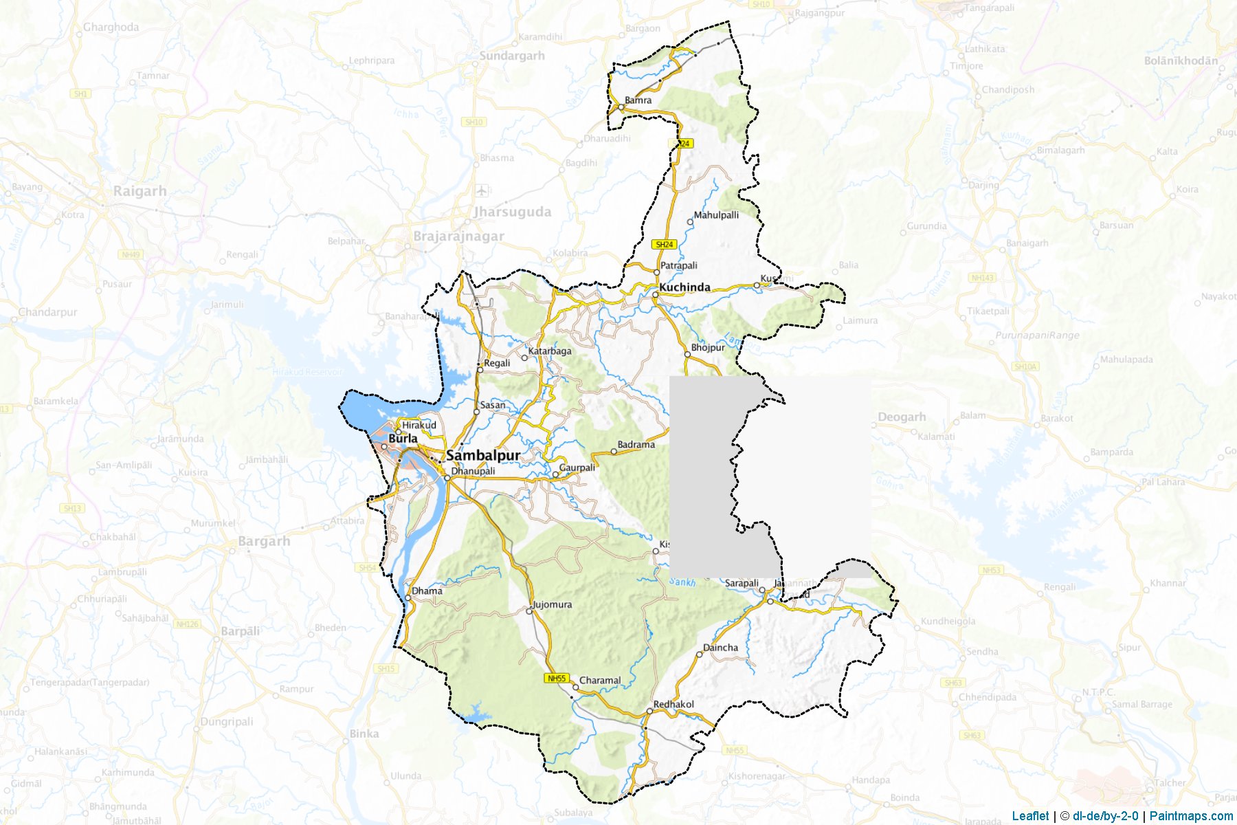 Sambalpur (Odisha) Map Cropping Samples-1