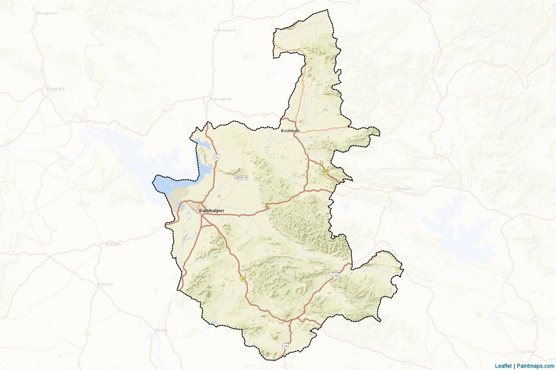 Sambalpur (Odisha) Map Cropping Samples-2