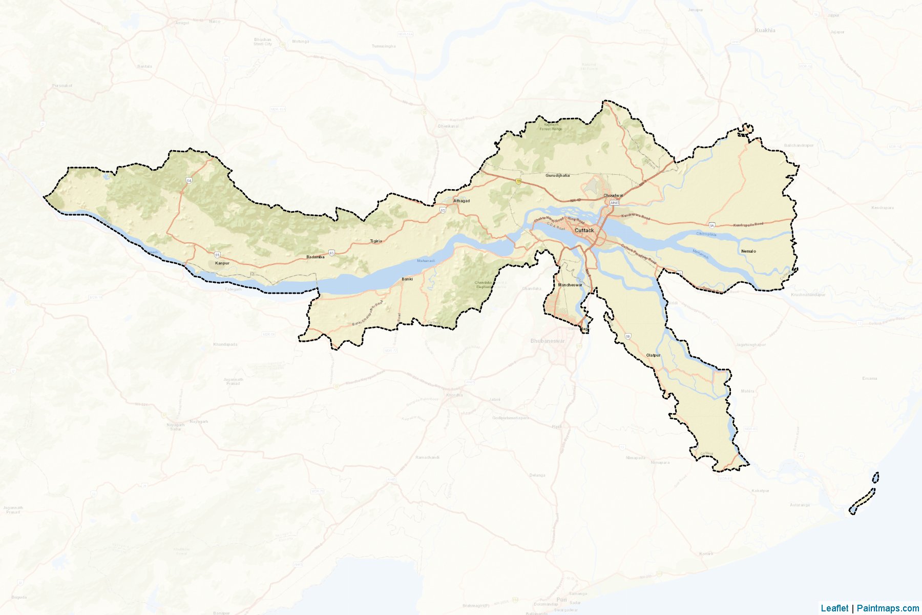 Cuttack (Odisha) Map Cropping Samples-2