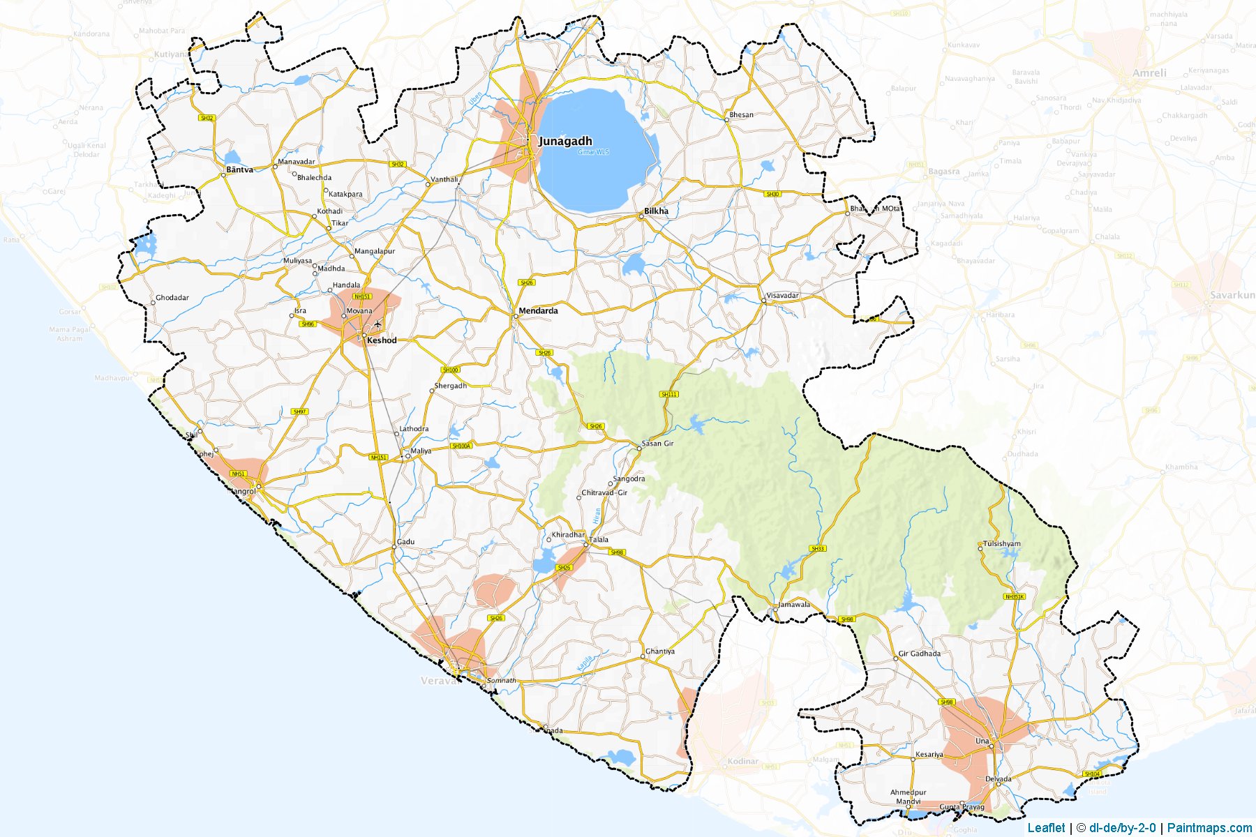 Junagadh (Gujarat) Map Cropping Samples-1