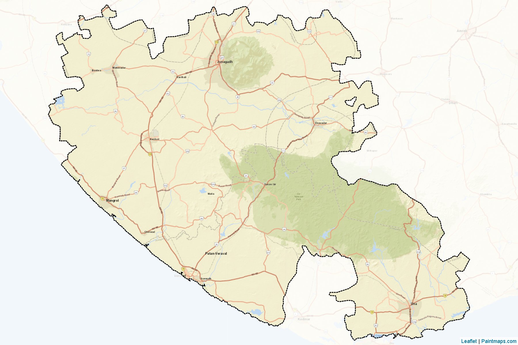 Junagadh (Gujarat) Map Cropping Samples-2