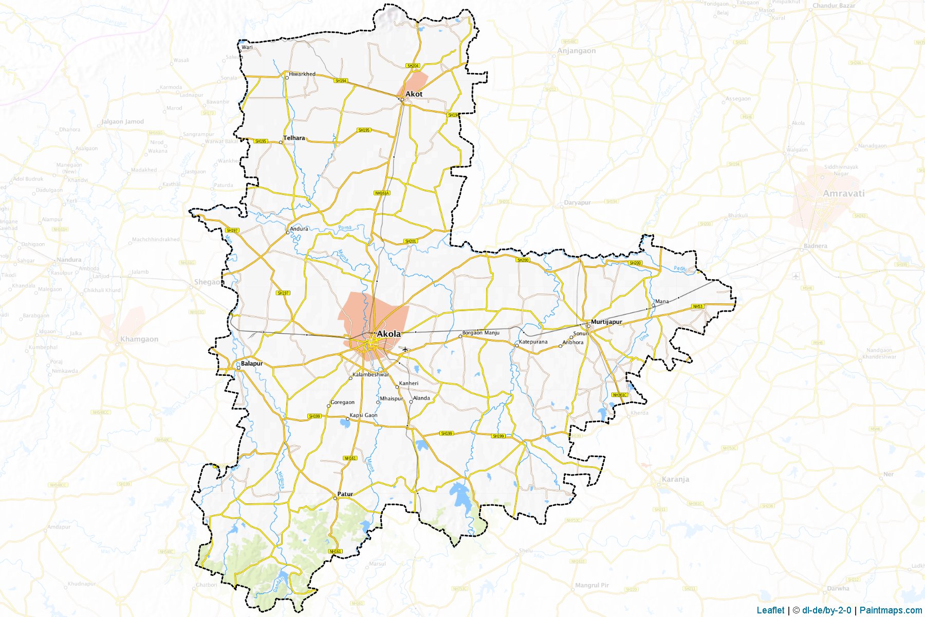 Akola (Maharashtra) Map Cropping Samples-1