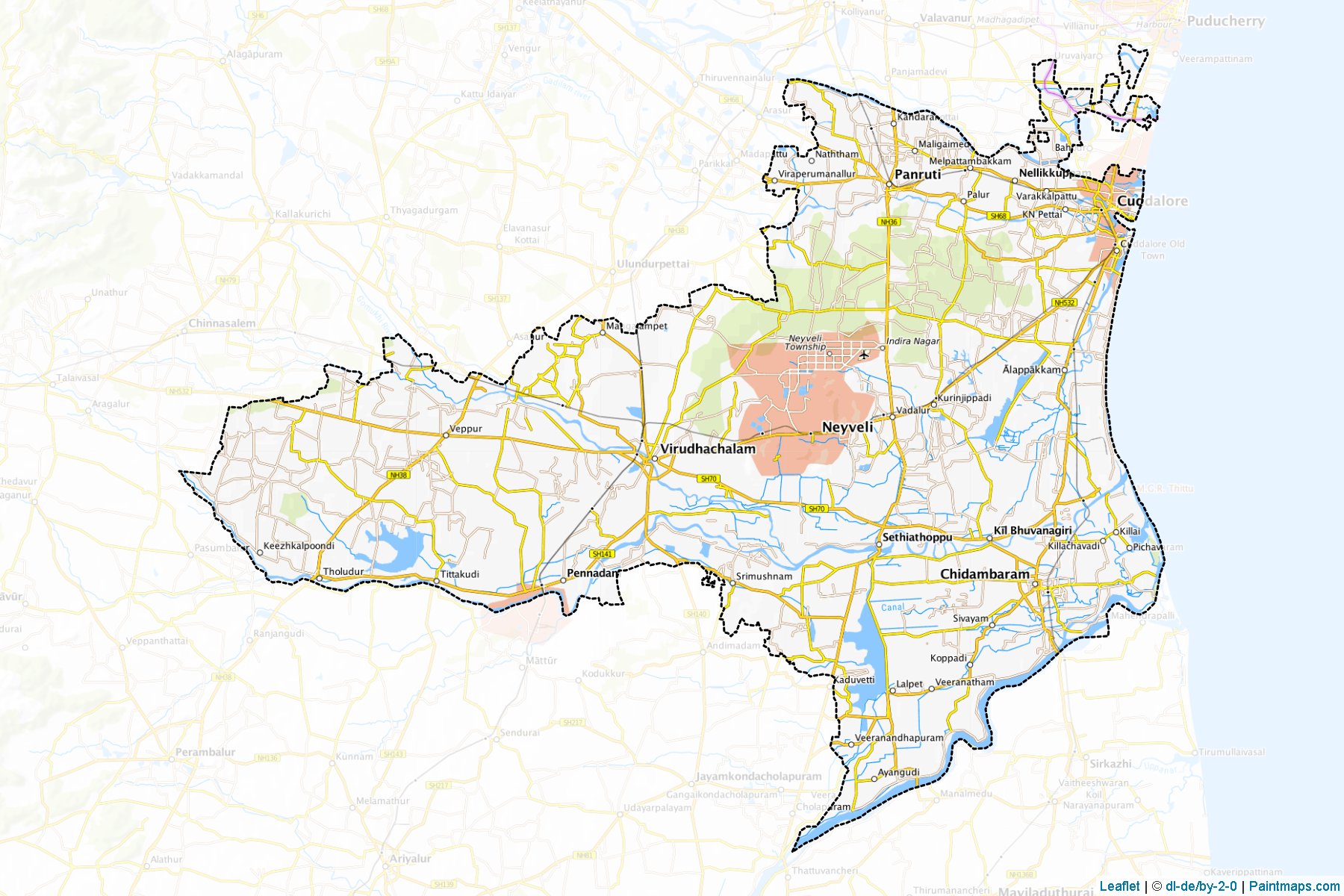 Cuddalore (Tamil Nadu) Haritası Örnekleri-1