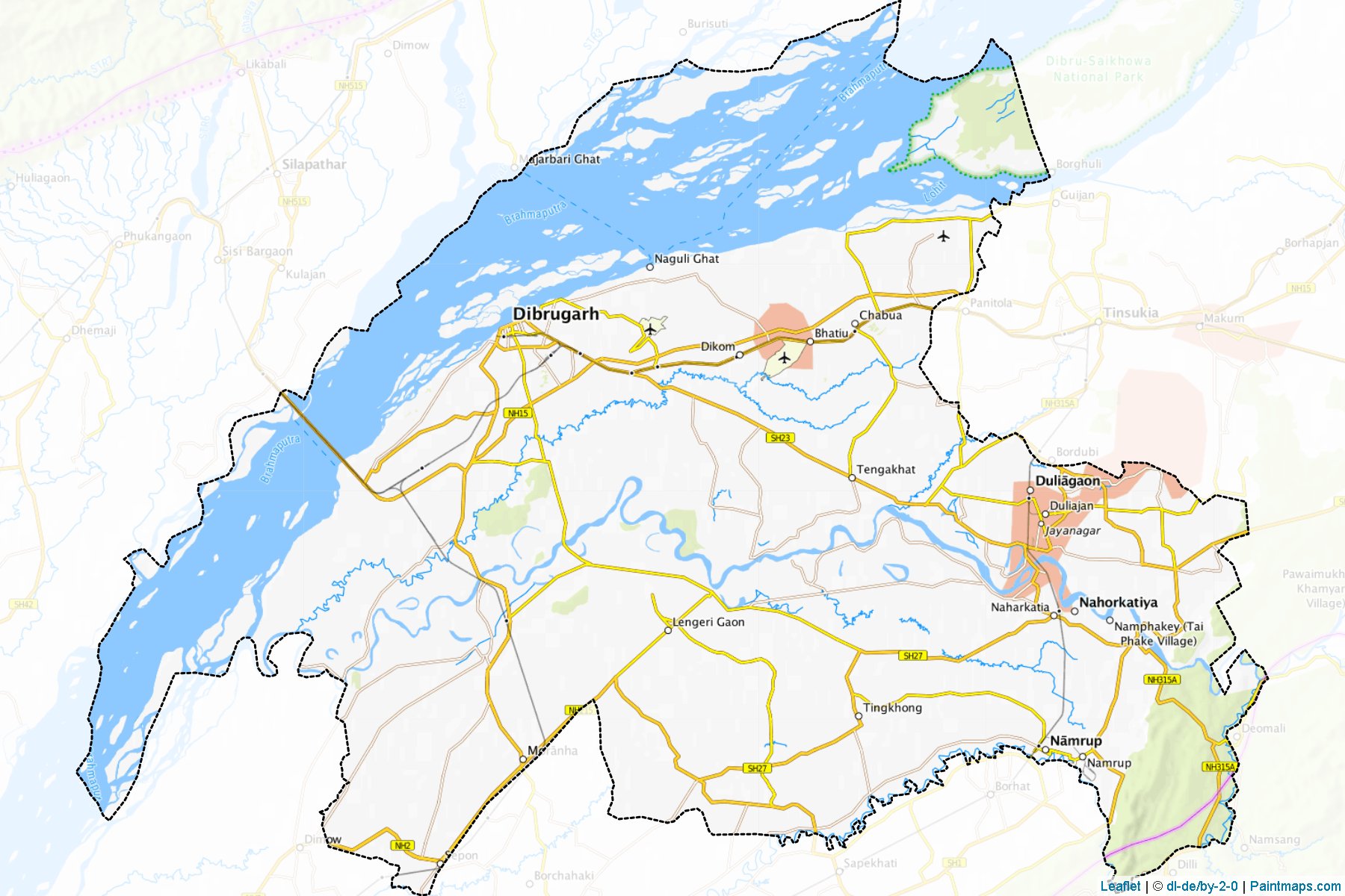 Dibrugarh (Assam) Map Cropping Samples-1