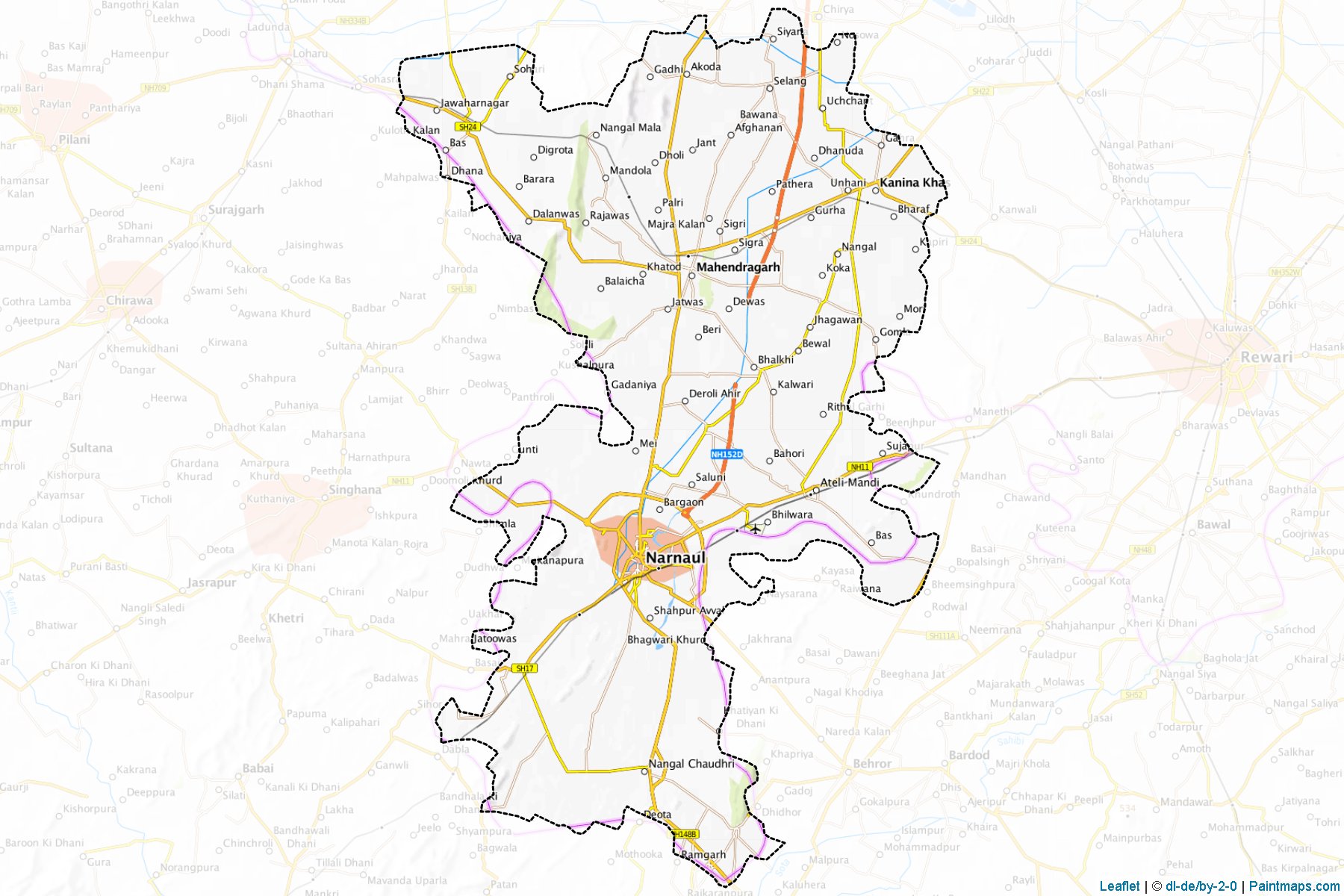 Mahendragarh (Haryana) Map Cropping Samples-1