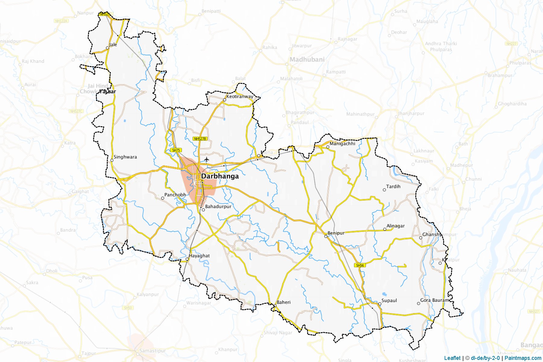 Darbhanga (Bihar) Map Cropping Samples-1