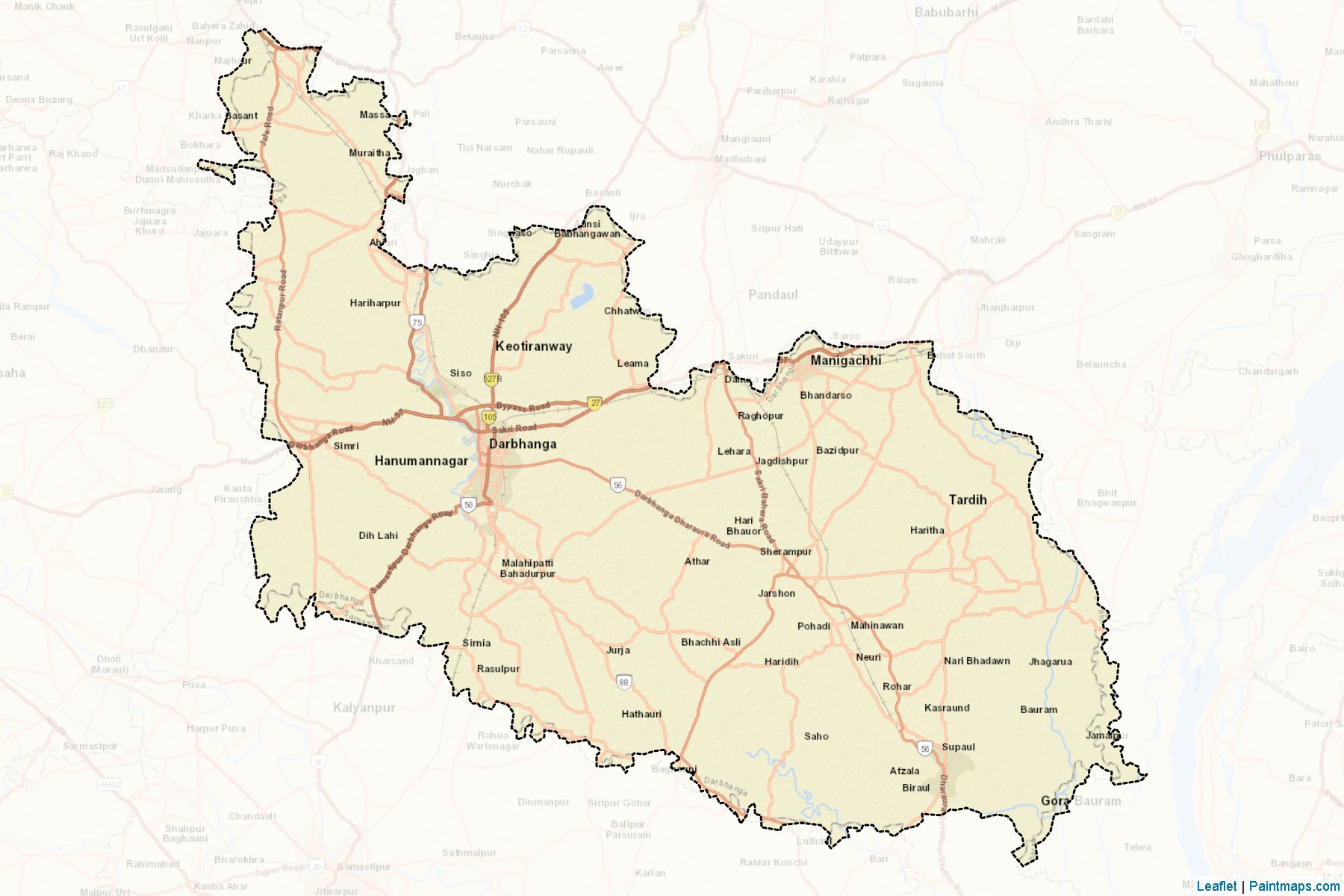 Darbhanga (Bihar) Map Cropping Samples-2