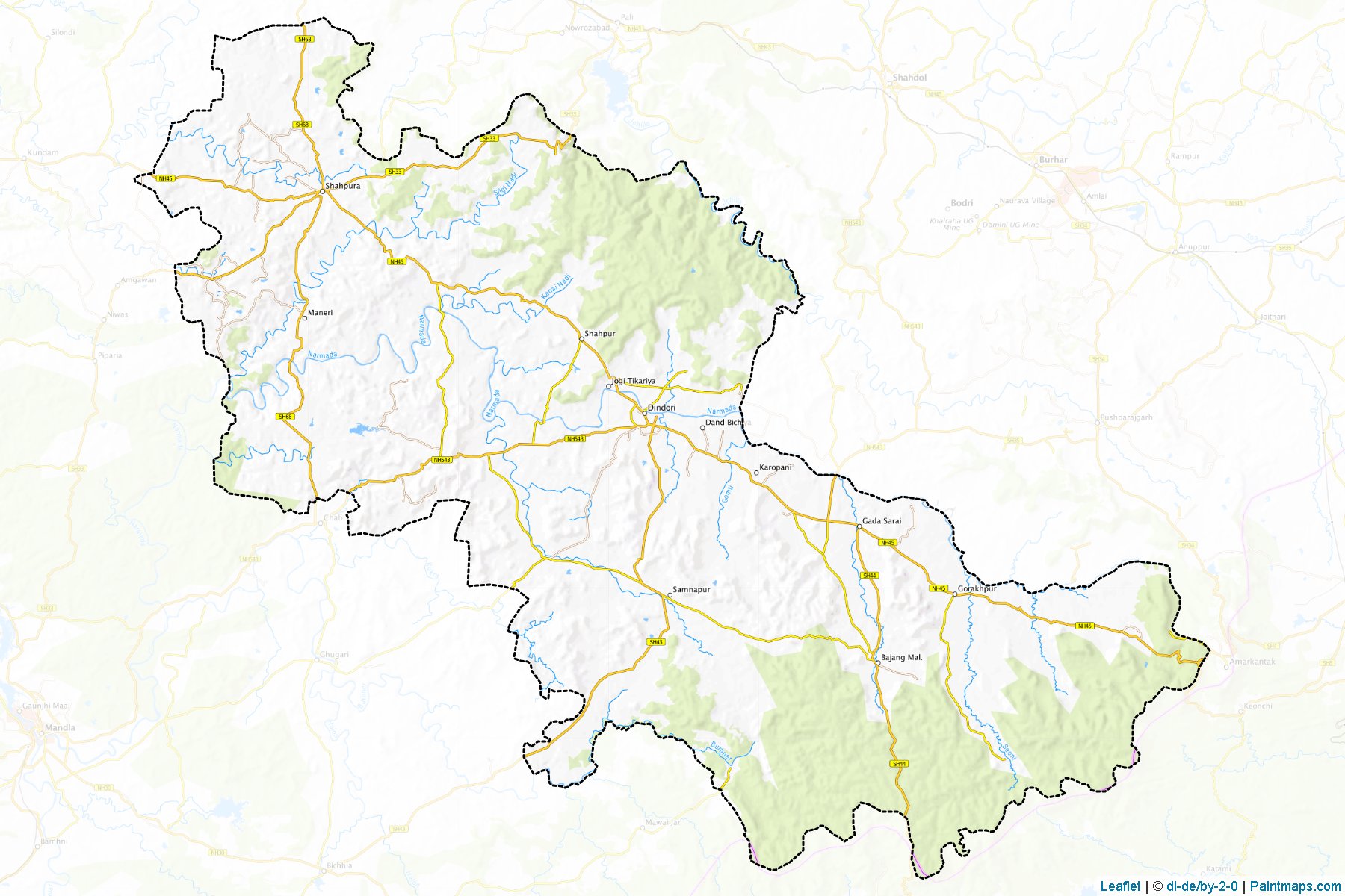 Dindori (Madhya Pradesh) Map Cropping Samples-1