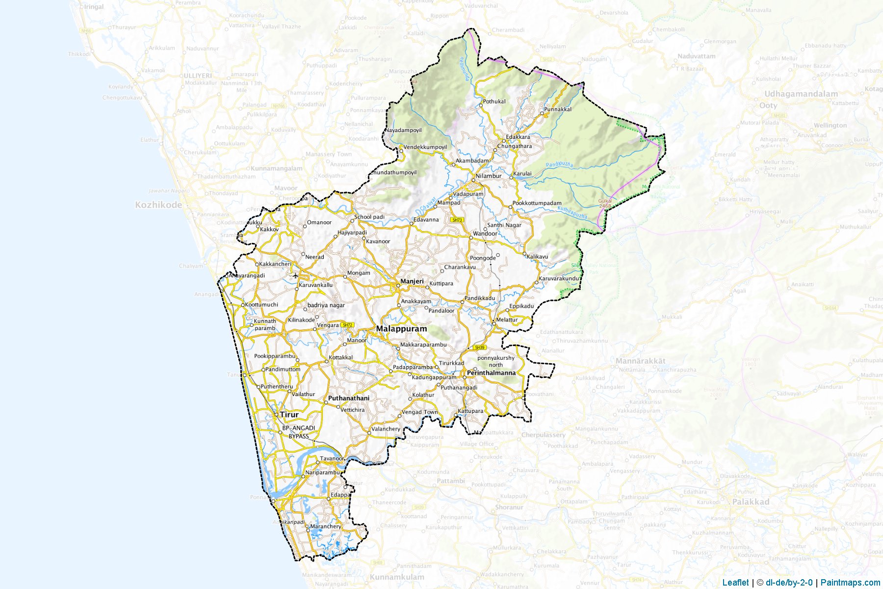 Malappuram (Kerala) Map Cropping Samples-1