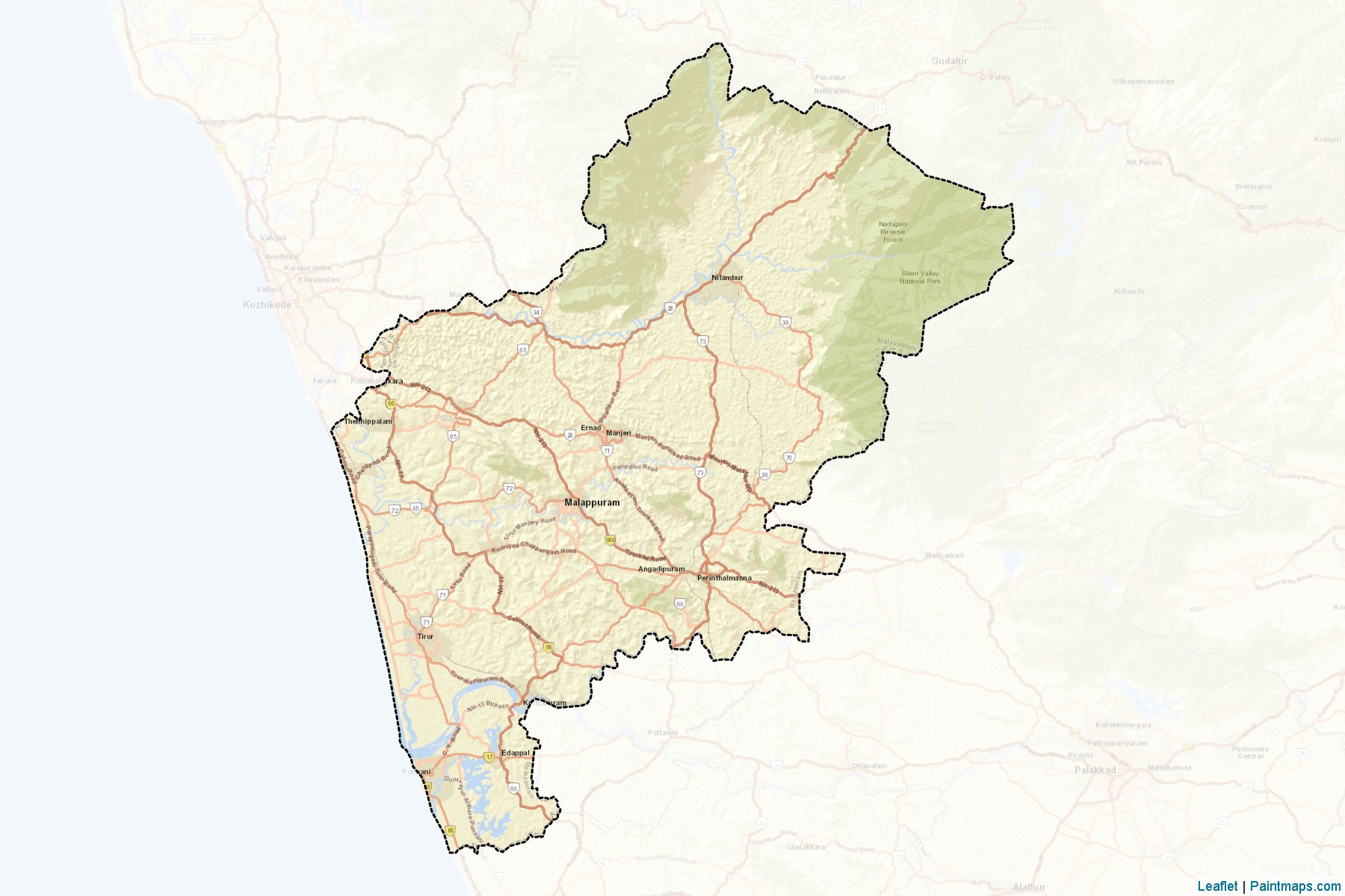 Malappuram (Kerala) Map Cropping Samples-2