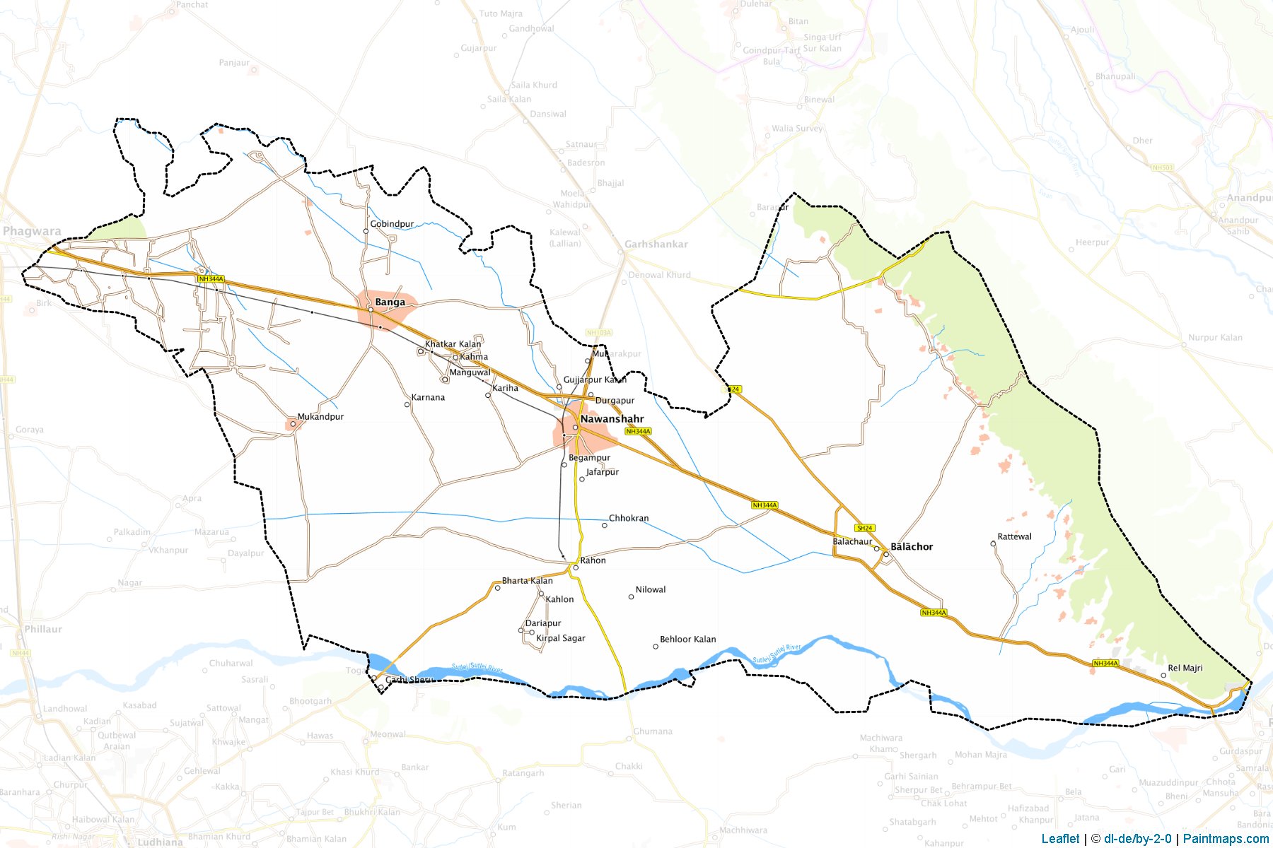 Nawan Shehar (Punjab) Map Cropping Samples-1