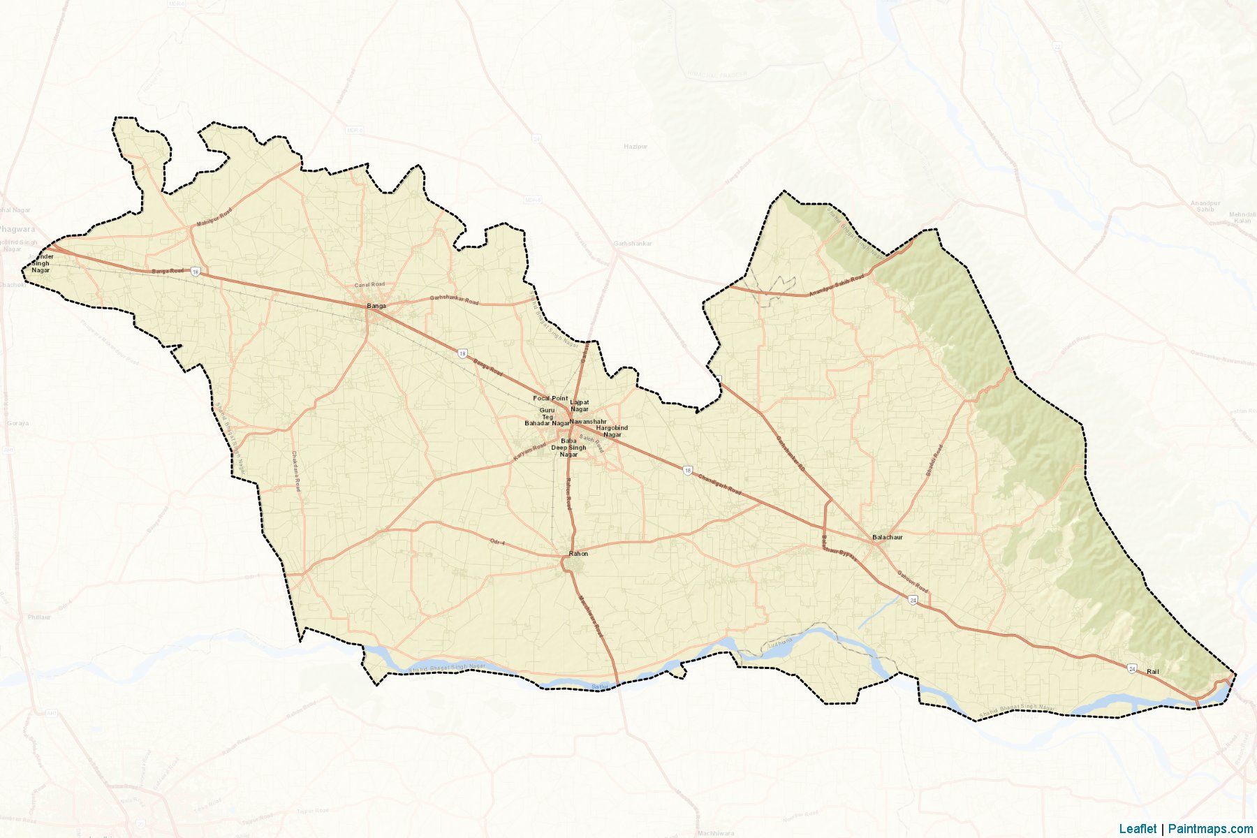 Nawan Shehar (Punjab) Map Cropping Samples-2