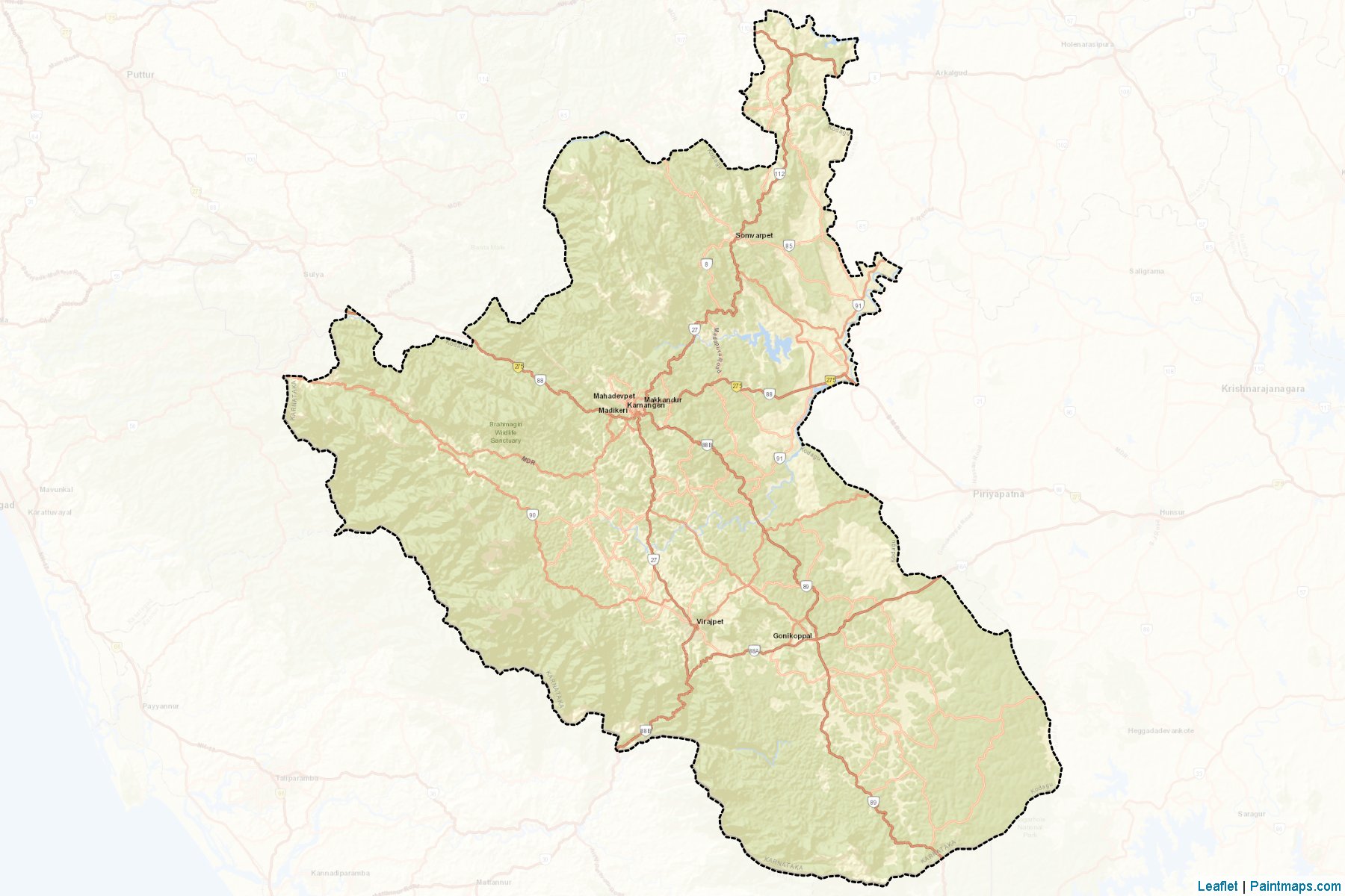 Kodagu (Karnataka) Map Cropping Samples-2