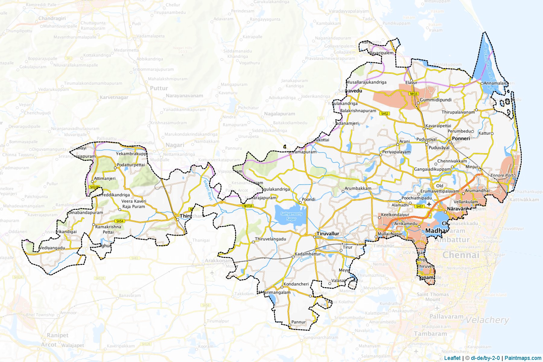 Thiruvallur (Tamil Nadu) Map Cropping Samples-1