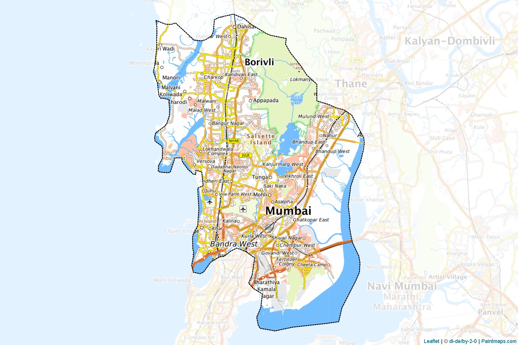 Mumbai City (Maharashtra) Map Cropping Samples-1