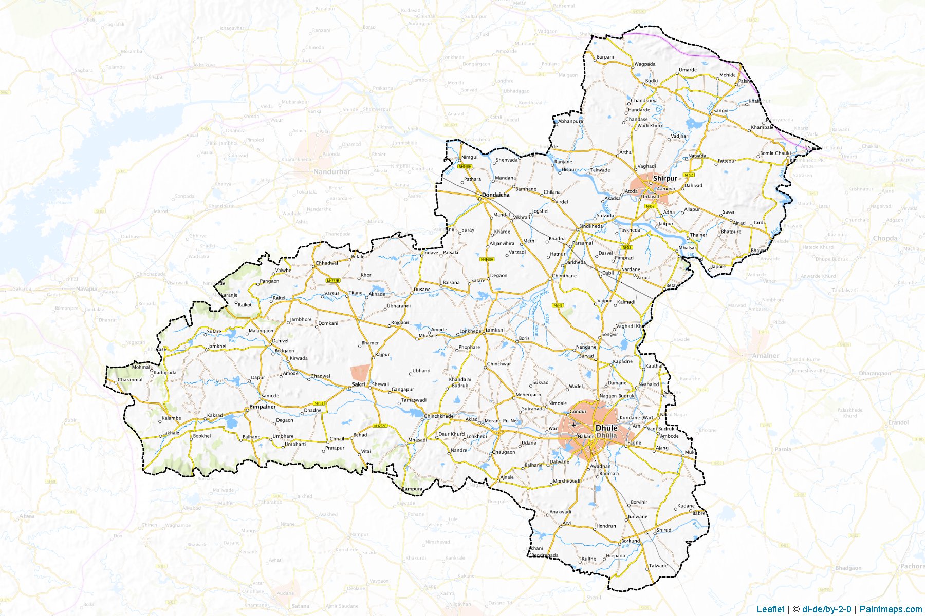 Dhule (Maharashtra) Map Cropping Samples-1